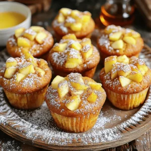 - 2 cups all-purpose flour - 1 cup granulated sugar - 1 tablespoon baking powder - 1 teaspoon baking soda - 1 teaspoon ground cinnamon - ½ teaspoon salt - 1 large egg - ½ cup unsweetened applesauce - ½ cup whole milk (or a non-dairy alternative) - ⅓ cup vegetable oil - 1 teaspoon vanilla extract - 2 cups apples, peeled and diced (preferably Granny Smith) - ¼ cup brown sugar (for topping) - 1 teaspoon ground cinnamon (for topping) Let’s break down each ingredient. First, all-purpose flour is the base. It gives the muffins structure. Granulated sugar adds sweetness. Baking powder and baking soda help the muffins rise. Ground cinnamon brings warmth and flavor. Salt enhances all the other tastes. The egg binds the mix. Applesauce adds moisture. It also gives a subtle apple flavor. Milk or a non-dairy option keeps the batter smooth. Vegetable oil makes muffins tender. Vanilla extract adds depth to the flavor. Diced apples give bursts of fresh taste. I love using Granny Smith apples. They balance the sweetness well. Finally, the brown sugar and cinnamon topping adds a sweet crunch. It’s the perfect finishing touch! This list ensures your muffins are tasty and satisfying. First, preheat your oven to 350°F (175°C). This step is key for even baking. Next, prepare your muffin tin. You can use paper liners or spray them with non-stick cooking spray. This helps the muffins release easily when they are done. In a large bowl, combine the dry ingredients. Whisk together the flour, granulated sugar, baking powder, baking soda, ground cinnamon, and salt. Mixing these well is important for the muffins to rise and taste great. In a separate bowl, beat one large egg. Then add the unsweetened applesauce, whole milk, vegetable oil, and vanilla extract. Mix these together until they are smooth. This blend adds moisture and flavor to your muffins. Now, pour the wet mixture into the bowl with the dry ingredients. Gently fold the mixture together. Be careful not to overmix. Overmixing can make your muffins tough. Once mixed, add in the diced apples and fold them in as well. Take your prepared muffin tin and divide the batter evenly among the cups. Fill each cup about two-thirds full. Then, in a small bowl, mix the brown sugar and additional cinnamon together for the topping. Sprinkle a pinch of this mixture on top of each muffin. Bake the muffins in your preheated oven for 18 to 20 minutes. To check for doneness, insert a toothpick into the center of a muffin. If it comes out clean, they are ready. Once baked, let the muffins cool in the pan for five minutes. Then move them to a wire rack to cool completely. To get the best texture in your muffins, avoid overmixing the batter. When you combine the wet and dry ingredients, stir just until you see no dry flour. Lumps are okay! This helps keep your muffins light and fluffy. If you want a gluten-free version, try using almond flour or a gluten-free blend. For a dairy-free option, switch the milk for almond or oat milk. You can boost the flavor by adding extra spices. Try nutmeg or ginger for a warm kick. You can also mix in some chopped nuts for crunch. When serving, think about fun toppings. A drizzle of honey or maple syrup can take your muffins to another level. You can serve them warm with a sprinkle of powdered sugar on top. Using the right tools makes baking easier. A good muffin tin and silicone liners can help prevent sticking. Always use quality ingredients, like fresh apples and pure vanilla extract. These small choices can make a big difference in taste. {{image_2}} You can easily swap out apples in this recipe. Use any type of apple you like, such as Fuji or Honeycrisp. They offer a sweeter taste. You can also try pears for a different flavor. Pears add a nice softness to the muffins and pair well with cinnamon. Want to make your muffins more exciting? Add nuts like walnuts or pecans. They add a nice crunch. You can also toss in chocolate chips for a sweet touch. Dried fruits like raisins or cranberries work well, too. They bring extra sweetness and a chewy texture. For a fall twist, consider using pumpkin spice. It adds warmth and a cozy flavor to your muffins. In the summer, you can brighten things up with lemon zest. This gives your muffins a fresh and zesty taste that is perfect for warm days. To keep your muffins fresh, store them at room temperature. Use an airtight container to avoid drying out. You can also wrap them in plastic wrap. Place them in a cool, dry spot. Enjoy them within three days for the best taste. For long-term storage, freeze your muffins. Let them cool completely first. Wrap each muffin in plastic wrap, then place them in a freezer bag. Remove as much air as possible from the bag. When ready to eat, reheat them in the oven at 350°F (175°C) for about 10 minutes. You can also use the microwave for quick warming. When stored properly, these muffins last about a week at room temperature. If frozen, they can keep for up to three months. Always check for any signs of spoilage before eating. Enjoy your Cinnamon Apple Muffins any time with these easy storage tips! Yes, you can use whole wheat flour. It will give the muffins a nutty flavor. The texture may change slightly, becoming denser. If you want lighter muffins, mix half whole wheat and half all-purpose flour. To make these muffins vegan, use a flax egg instead of a regular egg. Mix one tablespoon of ground flaxseed with three tablespoons of water. Let it sit for five minutes until it thickens. Swap the whole milk for a non-dairy option like almond or oat milk. If your apples are not ripe, place them in a paper bag. This traps the ethylene gas they emit, helping them ripen faster. Keep them at room temperature for a day or two. Check them daily to see if they are soft enough for baking. Yes, you can use mashed bananas or yogurt as a substitute. Both options keep the muffins moist and tasty. If you use yogurt, pick a plain, non-dairy kind for a vegan option. To check if your muffins are done, insert a toothpick in the center. If it comes out clean, they are ready. If it has wet batter, give them a few more minutes. Keep an eye on them to avoid overbaking. You now have a step-by-step guide to making delicious apple muffins. We covered the key ingredients, mixing techniques, and baking instructions. I shared tips for texture and flavor improvements, along with fun variations. You can even store these muffins easily to enjoy later. With these insights, you can bake tasty muffins that friends and family will love. Happy baking!