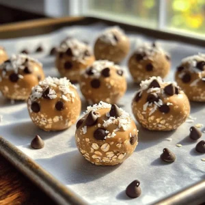 - 1 cup creamy peanut butter - 1 cup rolled oats - 1/2 cup honey (or maple syrup for a vegan option) - 1/2 cup mini chocolate chips - 1 teaspoon vanilla extract - 1/4 teaspoon salt - 1/4 cup shredded coconut or chopped nuts - Mixing bowl - Baking sheet - Parchment paper The main ingredients in these No-Bake Peanut Butter Chocolate Chip Bites are simple and easy to find. Creamy peanut butter gives a rich flavor and smooth texture. Rolled oats add healthy fiber and help bind the bites together. Honey or maple syrup brings sweetness and moisture, making each bite delightful. Mini chocolate chips add a pop of chocolatey goodness that everyone loves. You can also add optional ingredients to boost flavor or texture. A teaspoon of vanilla extract gives a warm note. A pinch of salt balances the sweetness perfectly. Shredded coconut or chopped nuts can introduce crunch and extra flavor. Feel free to mix and match based on what you have available! For equipment, a large mixing bowl makes combining easy. A baking sheet lined with parchment paper helps with cleanup. You can use any flat surface for chilling the bites, as long as it's clean and flat. These ingredients and tools make the whole process quick and fun! Start by taking a large mixing bowl. Combine 1 cup of creamy peanut butter and 1/2 cup of honey. If you prefer, you can use maple syrup instead of honey for a vegan option. Mix these together until the blend is smooth. Next, add 1 teaspoon of vanilla extract and 1/4 teaspoon of salt. Stir well until everything is mixed and well combined. Now, it's time to add 1 cup of rolled oats to the peanut butter mix. Gradually stir in the oats until they are fully incorporated. This step is key to achieving the right texture. Once the oats are mixed in, fold in 1/2 cup of mini chocolate chips. If you'd like to add more texture, include 1/4 cup of shredded coconut or chopped nuts at this stage. These optional ingredients can really enhance the flavor. After mixing, it’s time to shape the bites. Use your hands to form small balls about 1 inch in diameter. Place these on a parchment-lined baking sheet. Once all the mixture is shaped into bites, put the baking sheet in the refrigerator. Chill for at least 30 minutes. This step helps the bites firm up, making them easier to handle and eat. Enjoy your tasty creation! To make your No-Bake Peanut Butter Chocolate Chip Bites just right, focus on sweetness. You can adjust it by changing the amount of honey or maple syrup. If you want a sweeter treat, add a bit more. If you prefer less, reduce it. This small change can really impact the taste. Make sure the mixture is firm enough to hold its shape. If it feels too soft, it might not form well into bites. You can add a bit more oats to thicken it. This way, you get that perfect, bite-sized ball. When it’s time to serve, think about how you present these bites. Use decorative jars for a fun look. You can also arrange them on a platter for a nice display. For an extra touch, drizzle some melted chocolate on top. It adds a rich flavor and a pretty look. You might even sprinkle more mini chocolate chips or shredded coconut on top for decoration. This makes them even more tempting. Feel free to get creative with your bites! You can try different add-ins like nuts, seeds, or dried fruit. Chopped almonds or sunflower seeds can add a nice crunch. Want to change the flavor? Use flavored peanut butter, like chocolate or honey. This gives your bites a fun twist that everyone will enjoy. {{image_2}} If you need a nut-free option, simply swap out the peanut butter for sunflower seed butter. This change keeps the bites creamy and delicious without any nuts. Sunflower seed butter has a mild flavor that blends well with chocolate. Plus, it still provides healthy fats and protein. For those following a vegan diet, you can easily modify the recipe. Replace the honey with maple syrup. This swap adds a lovely sweetness without any animal products. Also, choose dairy-free chocolate chips to keep the bites fully vegan. You won’t miss the dairy at all! Want to spice things up? Consider adding cinnamon or nutmeg to your mix. A teaspoon of cinnamon adds warmth and depth. Nutmeg gives a cozy, holiday feel. Both spices enhance the flavor and make your bites unique. You can also get creative with other spices you love! To keep your No-Bake Peanut Butter Chocolate Chip Bites fresh, place them in an airtight container. This will help preserve their taste and texture. Storing them in the refrigerator is key for optimal freshness. You can enjoy these bites for up to one week. After that, they may lose their delightful flavor and texture. I recommend making smaller batches if you worry about them lasting too long. To freeze the bites, first, prepare them as per the recipe. Next, lay them out in a single layer on a baking sheet. Once frozen, transfer them to a container. This method helps keep them from sticking together. It takes 15 minutes to prep and 30 minutes to chill. You can whip these up quickly. The chilling time helps the bites firm up nicely. Yes, you can use crunchy peanut butter! It gives a fun texture. Just make sure it binds well with the oats and other ingredients. Absolutely! These bites are a healthy snack option for kids. They are fun to eat and packed with good ingredients. Kids love the chocolate chips, too! You learned how to make simple, no-bake peanut butter bites. With just a few easy steps, you can whip up a tasty snack. Feel free to customize with your favorite add-ins. Remember to store them in an airtight container for freshness. These bites are not just easy—they’re fun for everyone. Whether for kids or adults, they make a great treat. Get creative and enjoy making these bites your own!