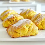 Gather these simple ingredients to make your Maple Glazed Pumpkin Scones: - 2 cups all-purpose flour - 1/2 cup brown sugar, packed - 1 tablespoon baking powder - 1/2 teaspoon salt - 1 teaspoon ground cinnamon - 1/4 teaspoon ground nutmeg - 1/4 teaspoon ground ginger - 1/2 cup unsalted butter, cold and cubed - 1/2 cup pumpkin puree - 1/4 cup heavy cream - 1 large egg - 1 teaspoon pure vanilla extract For the maple glaze, you will need: - 1 cup powdered sugar - 2 tablespoons pure maple syrup - 1 tablespoon milk (more if needed for consistency) These ingredients create a warm, spiced flavor. The pumpkin pairs well with the maple glaze. The cold butter helps the scones rise, giving them a light texture. Each ingredient plays a role in making these scones a delightful treat for fall. - Preheat the oven to 400°F (200°C). - Line a baking sheet with parchment paper. - In a large bowl, whisk these dry ingredients: - 2 cups all-purpose flour - 1/2 cup brown sugar, packed - 1 tablespoon baking powder - 1/2 teaspoon salt - 1 teaspoon ground cinnamon - 1/4 teaspoon ground nutmeg - 1/4 teaspoon ground ginger - Add 1/2 cup of cold, cubed unsalted butter into the dry mix. Use your fingers or a pastry cutter. Blend until it looks like coarse crumbs. - In a separate bowl, whisk together: - 1/2 cup pumpkin puree - 1/4 cup heavy cream - 1 large egg - 1 teaspoon pure vanilla extract - Mix until smooth and creamy. - Pour the wet mix into the dry mix. Stir gently. Be careful not to overmix. The dough should feel slightly sticky. - Move the dough to a floured surface. Pat it into a circle about 1-inch thick. - Cut the dough into 8 wedges or use a biscuit cutter for round scones. - Place the scones on the prepared baking sheet. - Bake for 15-20 minutes. They should be lightly golden. A toothpick should come out clean when inserted into the center. To perfect your maple glazed pumpkin scones, keep these tips in mind: - Avoid overmixing: Mix the dough just until it comes together. Overmixing can make the scones tough. You want a tender, flaky texture. - How to achieve the right glaze consistency: For the glaze, start with the powdered sugar, maple syrup, and milk. Whisk until smooth. If it's too thick, add more milk, a little at a time. If it's too thin, add more powdered sugar. You want it to drizzle nicely over the scones. Serving these scones well adds to the experience: - Creative ways to serve: Arrange the scones on a rustic wooden platter. Add some sprigs of rosemary or colorful autumn leaves for a seasonal touch. - Pairing recommendations: Enjoy the scones with hot cider or a warm cup of tea. The flavors blend well and enhance your fall experience. {{image_2}} You can make these scones even better with simple tweaks. Adding chocolate chips gives a sweet touch. Use semi-sweet or dark chips for a rich flavor. Just fold in about 1 cup of chips at the end. This adds a nice surprise in every bite. Incorporating nuts also enhances the texture. Chopped walnuts or pecans bring a lovely crunch. Use about 1/2 cup of nuts, and fold them into the dough. This adds flavor and heartiness to your scones. For those needing gluten-free options, you can switch the flour. Use a gluten-free all-purpose flour blend. This works well with the other ingredients. Just make sure it has a binding agent like xanthan gum. This will help your scones hold together. If you're looking for vegan substitutions, swap the butter and egg. Use coconut oil or a vegan butter in place of regular butter. For the egg, you can use a flax egg. Mix 1 tablespoon of ground flaxseed with 2.5 tablespoons of water. Let it sit until it thickens. This will help bind your scones without using eggs. These variations let everyone enjoy the taste of maple glazed pumpkin scones. To keep your maple glazed pumpkin scones fresh, store them in an airtight container. This helps keep moisture in and air out. Place a piece of parchment paper between layers if you stack them. These scones taste best within 2-3 days. If you want to save scones for later, freezing is a great option. Wrap each scone tightly in plastic wrap. Then, place them in a freezer bag or container. They will stay good for up to 3 months in the freezer. When you're ready to enjoy your scones, take them out and let them thaw in the fridge overnight. Reheating is simple; just pop them in a preheated oven at 350°F (175°C) for about 10 minutes. This will warm them up and keep them soft. You can also microwave them for 15-20 seconds if you're in a hurry. Enjoy your scones warm for the best flavor! How to tell when scones are done? Scones are done when they turn lightly golden. A toothpick should come out clean from the center. This usually takes about 15-20 minutes at 400°F. Keep an eye on them to avoid overbaking! Can I make the dough ahead of time? Yes, you can make the dough a day ahead. Wrap it tightly in plastic wrap and keep it in the fridge. When ready, shape and bake the scones straight from the fridge. What can I substitute for pumpkin puree? You can use butternut squash puree or sweet potato puree. Both give a nice flavor. Just ensure they are smooth and unsweetened for the best results. How long do scones last? Scones last for about 2-3 days at room temperature. Store them in an airtight container to keep them fresh. You can also freeze them for up to a month. Can I use a different glaze? Absolutely! You can swap the maple glaze for a simple lemon glaze or a cream cheese frosting. Just mix powdered sugar with lemon juice or cream cheese for a different taste. This article covered how to make delicious maple glazed pumpkin scones. We looked at all the ingredients you need and shared step-by-step instructions. I included tips to help you perfect your scones and offered fun variations. Remember to store your scones properly to keep them fresh. With this guide, you can impress friends and family with your tasty treats. Now it's time for you to bake and enjoy them! Happy baking!