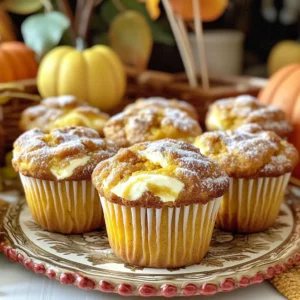 For delicious pumpkin cream cheese muffins, you need: - 1 cup canned pumpkin puree - 1/2 cup cream cheese, softened - 1/2 cup sugar - 1/2 cup brown sugar, packed - 1/2 cup vegetable oil - 2 large eggs - 1 teaspoon vanilla extract - 1 1/2 cups all-purpose flour - 1 teaspoon baking soda - 1 teaspoon baking powder - 1 teaspoon ground cinnamon - 1/2 teaspoon ground nutmeg - 1/2 teaspoon salt - 1/4 teaspoon ground ginger These ingredients create a moist muffin with a rich flavor. The pumpkin adds sweetness and moisture. The cream cheese gives a creamy texture and tangy taste. You can enhance these muffins by adding: - 1/4 cup chopped pecans or walnuts - Extra spices like cloves or allspice - Chocolate chips for a sweeter touch These add-ins can change the muffin’s flavor. Nuts add crunch, while spices can give warmth. Feel free to mix and match based on your taste. Choosing good ingredients makes a big difference. Here are some tips: - Use pure pumpkin puree, not pumpkin pie filling. - Pick fresh cream cheese that is smooth and creamy. - Opt for fresh spices over old ones for better flavor. - Use high-quality sugar for sweetness. Fresh and high-quality ingredients lead to better muffins. They will taste more vibrant and delicious. Always check the labels for the best choices. First, you need to preheat your oven to 350°F (175°C). This step is very important. While the oven warms up, prepare your muffin tin. You can line it with paper liners or lightly grease it. This helps the muffins come out easily after baking. In a large bowl, beat together the softened cream cheese, sugar, and brown sugar. Mix until it is smooth and creamy. This will take about two minutes. Next, add the vegetable oil, pumpkin puree, eggs, and vanilla extract. Stir everything together until fully combined. You want a nice, even mixture. Grab a separate bowl. In this bowl, whisk together the flour, baking soda, baking powder, cinnamon, nutmeg, salt, and ginger. Make sure there are no lumps in the dry mix. This helps the muffins rise well when baking. Now, it’s time to combine the wet and dry ingredients. Gradually add the dry mix to the pumpkin mixture. Stir gently until just combined. Be careful not to overmix. If you want, fold in the chopped pecans or walnuts for extra crunch. Spoon the batter into the prepared muffin tin, filling each cup about three-quarters full. This gives them room to rise. Place the muffin tin in the oven and bake for 18-20 minutes. To check if they are done, insert a toothpick in the center. If it comes out clean, they are ready! Once baked, let the muffins cool in the tin for about five minutes. After that, transfer them to a wire rack. This helps them cool completely. Store any leftovers in an airtight container to keep them fresh. Enjoy your delicious pumpkin cream cheese muffins! To get the best muffin texture, mix your wet and dry ingredients separately. This helps keep the muffins light and fluffy. When you combine them, stir gently. Overmixing can cause dense muffins. Aim for a few lumps in the batter. This method keeps the muffins airy and enjoyable. To keep your muffins fresh, store them in an airtight container. This will prevent them from drying out. You can also line the container with a paper towel. Place the muffins inside, then top with another paper towel. This keeps them moist while allowing air to pass through. Freezing your muffins is easy. Allow them to cool completely first. Then, wrap each muffin in plastic wrap. Place wrapped muffins in a freezer bag, removing as much air as possible. They will stay fresh for up to three months. To enjoy, thaw at room temperature or warm them in the microwave for a few seconds. {{image_2}} You can make these muffins dairy-free. Use coconut cream instead of cream cheese. It gives a nice texture and flavor. For the wet ingredients, substitute regular milk with almond or oat milk. These swaps keep the muffins light and fluffy. To make gluten-free muffins, use a gluten-free flour blend. This blend works well in baking. Ensure the blend contains xanthan gum for better texture. Follow the same steps in the recipe. You will enjoy delightful muffins without gluten. Add extra flavors to your muffins. Try adding a teaspoon of cardamom or allspice for warmth. A bit of orange or lemon zest gives a bright touch. You can also mix in chocolate chips or dried fruits. These additions make your muffins unique and exciting. Each pumpkin cream cheese muffin has about 200 calories. They contain around 8 grams of fat, 30 grams of carbs, and 3 grams of protein. These muffins provide a nice balance of nutrients. The sugars come from both regular and brown sugar, giving it a sweeter taste. The cream cheese adds fat, which makes them moist. Pumpkin is packed with vitamins. It's high in vitamin A, which helps with vision. Pumpkin also has fiber, which is great for digestion. Cream cheese gives you calcium, which is good for bones. Together, they make these muffins tasty and somewhat healthy. The spices like cinnamon and nutmeg add antioxidants, too. This adds flavor and health benefits. To enjoy these muffins without overindulging, serve them with a side of fruit. This adds freshness and cuts some calories. You can also slice each muffin in half to share. Limiting yourself to one muffin at a time can help. Try to pair it with a glass of water or tea for balance. Enjoying them slowly lets you savor each bite! Yes, you can use fresh pumpkin. Just cook and puree it first. This will make your muffins taste fresh and vibrant. Fresh pumpkin may have a bit more water. Drain any excess liquid before mixing. This will help keep the muffins from becoming too wet. To reduce the sweetness, cut back on the sugar. You can use 1/3 cup of each sugar type instead of 1/2 cup. You might also try using a sugar substitute. Just make sure it is safe for baking. This way, you keep the flavor without overwhelming sweetness. If you need a substitute for cream cheese, use Greek yogurt or silken tofu. Both options will give you a creamy texture. Use the same amount as the cream cheese in the recipe. This will keep the muffins moist and tasty. Check the muffins after 18 minutes. Insert a toothpick into the center. If it comes out clean, they are ready. If not, bake for a few more minutes. Keep an eye on them to avoid overbaking. Enjoy the warm aroma as they bake! Pumpkin cream cheese muffins are a delightful treat you can easily make. We covered key ingredients, step-by-step instructions, and tips for perfect muffins. You can even explore variations like dairy-free or gluten-free options. Remember to use good quality ingredients for the best flavor. Fresh muffins can be stored or frozen for later, so you can enjoy them anytime. With this guide, you have all the tools to bake tasty muffins that everyone will love. Happy baking!