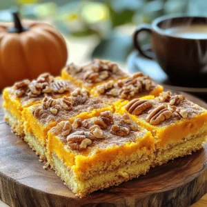 - 2 cups all-purpose flour - 1 ½ teaspoons baking powder - 1 teaspoon baking soda - 1 teaspoon ground cinnamon - ½ teaspoon ground nutmeg - ½ teaspoon ground ginger - ¼ teaspoon ground cloves - ½ teaspoon salt - 1 cup granulated sugar - ½ cup unsalted butter, softened - 2 large eggs - 1 cup canned pumpkin puree - 1 teaspoon vanilla extract - ½ cup buttermilk - ½ cup packed brown sugar - 1 tablespoon ground cinnamon - 2 tablespoons all-purpose flour - ½ cup chopped pecans or walnuts - 2 tablespoons granulated sugar - 1 teaspoon ground cinnamon When making pumpkin spice coffee cake, you need the right mix of ingredients. For the dry ingredients, you start with flour, baking powder, and baking soda. These help the cake rise. The spices like cinnamon, nutmeg, ginger, and cloves give it that warm fall flavor. Don't forget the salt; it balances the sweet. For the wet ingredients, you’ll need sugar and softened butter. Cream these together for a fluffy base. Then, add the eggs one by one, mixing well each time. Next comes the star of the show: canned pumpkin puree. It adds moisture and flavor. Finally, stir in some vanilla extract and buttermilk for richness. For the cinnamon swirl, mix brown sugar, ground cinnamon, and flour. This adds a sweet, spiced layer. Lastly, the topping includes chopped nuts, sugar, and more cinnamon. This gives your cake a nice crunch and a sweet finish. Each component plays a key role in creating a rich, flavorful cake that is perfect for fall. 1. Preheat your oven to 350°F (175°C). Grease and flour a 9x13 inch baking pan. This step ensures your cake will not stick. 2. In a medium bowl, whisk together 2 cups of all-purpose flour, 1 ½ teaspoons baking powder, 1 teaspoon baking soda, 1 teaspoon ground cinnamon, ½ teaspoon ground nutmeg, ½ teaspoon ground ginger, ¼ teaspoon ground cloves, and ½ teaspoon salt. Set this mix aside. 3. In a large mixing bowl, cream together 1 cup of granulated sugar and ½ cup of softened unsalted butter. Mix until light and fluffy. 4. Now, mix in 2 large eggs, one at a time. Then add 1 cup of canned pumpkin puree and 1 teaspoon of vanilla extract. Blend until well mixed. 5. Gradually add the dry ingredients to the pumpkin mixture. Alternate with ½ cup of buttermilk. Mix until just combined. Be careful not to overmix. 6. In a small bowl, combine ½ cup of packed brown sugar, 1 tablespoon of ground cinnamon, and 2 tablespoons of all-purpose flour to make the cinnamon swirl. 7. Pour half of the coffee cake batter into your prepared pan. Spread it evenly. Sprinkle the cinnamon swirl mixture over this layer. Then top with the remaining batter, spreading it to cover the swirl. 8. In a separate bowl, mix together ½ cup of chopped pecans or walnuts, 2 tablespoons of granulated sugar, and 1 teaspoon of ground cinnamon. Sprinkle this mixture over the top of the batter. 9. Bake in the preheated oven for 25-30 minutes. Check if a toothpick inserted in the center comes out clean. 10. Allow the cake to cool in the pan for about 10 minutes. Then transfer it to a wire rack to cool completely. 11. For presentation, slice the coffee cake into squares. Serve it warm or at room temperature on a decorative platter. Pair it with a cup of hot coffee or tea. Optionally, dust with powdered sugar for an elegant touch. To avoid overmixing, mix just until the ingredients blend. Overmixing makes the cake tough. I recommend using a rubber spatula to fold in the dry ingredients. This gentle method keeps the cake light and fluffy. For even baking, make sure to preheat your oven to 350°F. Use an oven thermometer to check the real temperature. Place the cake in the center of the oven for uniform heat. You can add chocolate chips or raisins to the batter for extra flavor. These add sweetness and texture to each bite. Fresh spices, like ground cinnamon or nutmeg, can boost the cake's taste. Always use fresh spices, as they pack more flavor than old ones. You can buy whole spices and grind them at home for the best results. Pair your coffee cake with a warm cup of coffee or tea. The flavors complement each other very well. This cake is perfect for fall gatherings or cozy family breakfasts. Consider serving it at brunch or during a festive get-together. For a special touch, dust the top with powdered sugar before serving. This adds a nice look and a hint of sweetness. {{image_2}} You can try using brown sugar instead of granulated sugar. Brown sugar adds moisture and depth. It gives the cake a richer flavor. For a healthier choice, consider coconut sugar or honey. Coconut sugar has a lower glycemic index. Honey adds a lovely floral note to the cake. If you're gluten-free, swap all-purpose flour with almond flour. Almond flour makes the cake moist and adds protein. You can also use gluten-free flour blends. These blends work well in many recipes. Just ensure they contain a binding agent like xanthan gum. Want to mix things up? Add orange zest for a bright twist. It pairs well with pumpkin spice. You can also try other spices like cardamom or allspice. They add unique flavors that enhance the cake. For a crunchy texture, incorporate different nuts like pecans or walnuts. Dried fruits like cranberries or raisins also work well. They add sweetness and chewiness to each bite. To keep your pumpkin spice coffee cake fresh, store it at room temperature. Use a cake dome or cover it with plastic wrap. This method keeps the cake moist and tasty. It will stay fresh for about 3-5 days. If you want to save some for later, freezing works well. First, let the cake cool completely. Then wrap it tightly in plastic wrap and foil. This will keep it safe from freezer burn. You can freeze the cake for up to three months. When you’re ready to eat it, thaw it in the fridge overnight. This keeps the texture nice. To enjoy a warm slice, reheat the cake in the oven. Set your oven to 350°F (175°C). Place the cake on a baking sheet and warm it for about 10-15 minutes. You can also use the microwave. Heat a slice for about 15-20 seconds. This warms it up quickly. Enjoy your cake with a cup of coffee or tea for a cozy treat! Pumpkin spice is a mix of warm flavors. It usually has: - Ground cinnamon - Ground nutmeg - Ground ginger - Ground cloves These spices come together to create a cozy fall taste. Each spice adds its unique flavor, making the mix special. Yes, you can use fresh pumpkin! To prepare fresh pumpkin puree: 1. Cut the pumpkin in half and remove the seeds. 2. Roast the halves in the oven until soft. 3. Scoop out the flesh and blend it until smooth. This fresh puree adds a vibrant flavor to your cake. To check if your cake is done, look for these signs: - The edges pull away from the pan. - A toothpick inserted in the center comes out clean. If it meets these points, your cake is ready to enjoy! You can prepare this recipe ahead of time! Here are some tips: - Make the batter a day before and store it in the fridge. - You can also bake the cake and let it cool. Then, wrap it tightly and keep it in the fridge for up to three days. This makes serving easy on busy mornings! This blog post outlined a tasty pumpkin coffee cake recipe. We covered ingredients, step-by-step instructions, and helpful baking tips. You learned about mixing, baking, and serving ideas. We discussed variations for different diets and flavor twists. Remember, baking is fun and creative. Don't hesitate to try new flavors or methods. Enjoy sharing your delicious creation with loved ones. Your kitchen adventure starts now—happy baking!