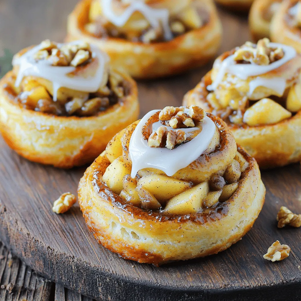 - 1 package refrigerated cinnamon roll dough (8 rolls) - 1 medium apple, peeled and diced - 2 tablespoons brown sugar - 1/4 cup chopped walnuts - Icing from the cinnamon roll package - 1 teaspoon ground cinnamon - 1/2 teaspoon nutmeg - 1 tablespoon butter, melted Let's break down the ingredients for Air Fryer Cinnamon Roll Apple Bombs. You start with the refrigerated cinnamon roll dough. This dough gives you a soft and fluffy base. It’s easy to work with and saves time. Next, you need a medium apple. I like to peel and dice it for a sweet and juicy filling. The apple pairs well with the cinnamon and sugar. Brown sugar adds a rich sweetness. It melts and creates a gooey center. If you want, you can add chopped walnuts for crunch. They give a nice texture contrast. You’ll also want some seasonings. The ground cinnamon brings warmth and flavor. Nutmeg adds a hint of spice that makes these bombs even better. Lastly, melted butter helps create a crispy crust. It also adds flavor, making each bite delightful. First, take a bowl and mix the diced apple, brown sugar, ground cinnamon, nutmeg, and walnuts together. The apples add sweetness and crunch. The brown sugar gives depth, while the spices bring warmth and flavor. This mix will be the heart of your cinnamon roll apple bombs. Next, set your air fryer to 350°F (175°C). This step is key. Preheating helps the bombs cook evenly. Let it heat for about 5 minutes. This small step can make a big difference in the final result. Now, open the package of refrigerated cinnamon roll dough. Unroll each roll carefully on a lightly floured surface. You should create flat rectangles. Spoon a generous amount of the apple filling onto the center of each rectangle. Then, fold the dough over the filling and pinch the edges firmly to seal. Shape them into round balls. This step is fun and allows you to get creative! Place the apple bombs in the air fryer basket. Make sure they have space around them. This helps the hot air circulate properly. Cook them for about 10-12 minutes. Flip them halfway through to ensure they are golden brown all over. You will know they are done when they look crispy and smell amazing. After cooking, carefully remove the apple bombs from the air fryer. Let them cool for a few minutes. Then, drizzle the icing from the cinnamon roll package over the warm apple bombs. The icing adds a sweet finish that makes these treats irresistible. Enjoy them warm for the best experience! To keep your apple bombs from leaking, pinch the dough edges tightly. Start at one end and press the dough together. Use your fingers to create a strong seal. Make sure no filling escapes during cooking. A good seal helps keep all the yummy apple mix inside. Every air fryer cooks a bit differently. Check your model’s settings. If your air fryer runs hot, reduce the cooking time. For a crispier finish, increase the cooking time by a minute or two. Always flip the bombs halfway through for even cooking. This helps them brown nicely. Want to boost the taste? Try adding a pinch of ginger or allspice to the filling. You can also use a sprinkle of vanilla extract for extra richness. For a fun twist, top the warm bombs with caramel sauce or chopped nuts. These small changes can make a big difference in flavor. {{image_2}} You can swap the apple for other fruits. Pears add a nice, sweet touch. Peaches also work well and bring a juicy flavor. Just make sure to peel and dice them like the apples. This way, you keep the filling tender and tasty. To make this recipe nut-free, simply leave out the walnuts. You can also add more apple or a sprinkle of oats for texture. Oats provide a nice crunch without nuts. Check all other ingredients to ensure they are nut-free, especially the cinnamon roll dough. You can use other flavors of cinnamon rolls if you like. Try caramel rolls for a sweet twist. Pumpkin spice rolls add a fall flavor that is great too! Just follow the same steps to prepare them. Your apple bombs will still be a hit! To keep your apple bombs fresh, place them in an airtight container. This helps prevent drying out. Store the container in the fridge. They will stay good for about 3 days. If you want to enjoy them later, try to separate layers with parchment paper. This keeps them from sticking together. The air fryer is your best friend for reheating. Set it to 350°F (175°C) and place the apple bombs back inside. Heat them for about 3-5 minutes. This will warm them up and keep them crispy. Check often to avoid overcooking. Yes, you can freeze these treats! Wrap each bomb in plastic wrap or foil. Place them in a freezer bag. They will freeze well for about a month. When you want one, let it thaw in the fridge overnight. Reheat in the air fryer to bring back that fresh taste. Yes, you can make these ahead! Prepare the apple filling and roll the dough. Store them in the fridge for up to 24 hours. When you’re ready, just air fry them. This saves time and makes dessert quick and easy. If you don’t have an air fryer, you can bake these in a regular oven. Preheat your oven to 350°F (175°C). Place the apple bombs on a baking sheet. Bake for about 15-18 minutes until golden brown. Check for a golden brown color. If they look puffy and crispy, they are done. You can also insert a toothpick. If it comes out clean, they are ready to eat! Serve these bombs warm with ice cream or whipped cream. You can also add a sprinkle of powdered sugar on top for extra sweetness. They are perfect for dessert or a fun snack with friends! You can make delicious apple bombs with simple ingredients like cinnamon roll dough, apples, and sugar. Follow the easy steps to prepare, cook, and serve these treats. In closing, experiment with different fruits or flavors to keep things fresh. Storing them correctly helps maintain taste and texture. Enjoy every bite of this delightful dessert. Your kitchen is now ready for sweet fun!