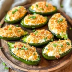 - 10 fresh jalapeños, halved and seeded - 1 cup cream cheese, softened - 1/2 cup shredded cheddar cheese - 1/4 cup shredded mozzarella cheese - 2 tablespoons green onion, finely chopped - 1/2 cup breadcrumbs (optional, for topping) You need fresh jalapeños for the best flavor. Halving and seeding them makes them less spicy. I like to mix cream cheese, cheddar, and mozzarella for a rich taste. The green onion adds a nice crunch and fresh flavor. If you want a crispy texture, breadcrumbs on top work great. - 1 teaspoon garlic powder - 1/2 teaspoon smoked paprika - Salt and pepper to taste Garlic powder gives a strong flavor. Smoked paprika adds a hint of smokiness. Don't forget salt and pepper to taste. These spices make each bite burst with flavor. - Air fryer - Mixing bowl - Spoon for filling You need an air fryer to cook these poppers quickly and evenly. A mixing bowl helps you combine the cheese mix easily. A spoon is perfect for filling each jalapeño half. Keep these tools handy for a smooth cooking process. Preheat your air fryer to 375°F (190°C). This should take about 5 minutes. Preheating helps to cook the jalapeños evenly and gives them a nice crunch. Next, take 10 fresh jalapeños. Cut each one in half lengthwise. Use a spoon to scoop out the seeds and membranes. This step reduces the heat, making them milder and easier to eat. In a mixing bowl, combine the following ingredients: - 1 cup cream cheese, softened - 1/2 cup shredded cheddar cheese - 1/4 cup shredded mozzarella cheese - 2 tablespoons green onion, finely chopped - 1 teaspoon garlic powder - 1/2 teaspoon smoked paprika - Salt and pepper to taste Mix everything until it is smooth and well-blended. You want a creamy filling that will stick well to the jalapeños. Now it's time to fill the jalapeños. Take a spoon and pack the cheese mixture into each half. Make sure to fill them generously. You want each bite to be loaded with cheesy goodness. Place the stuffed jalapeños in the air fryer basket. Keep them in a single layer so they cook evenly. Cook for about 10-12 minutes. The cheese should be bubbly, and the jalapeños should feel tender. Check them a bit early to avoid overcooking. Enjoy the crispy, flavorful treat that is sure to impress! To get that crunchy texture, use breadcrumbs. They add a nice bite. You can mix them with a bit of olive oil spray. This helps them brown perfectly in the air fryer. Lightly spray the poppers before cooking. This small step makes a big difference in crispiness. Garnish your jalapeño poppers with chopped green onions. They add color and flavor. A drizzle of sour cream also works well. It gives a creamy touch. You can serve them with salsa or guacamole for extra fun. These dips enhance the overall taste and make for a great party snack. One big mistake is overcrowding the air fryer. Keep the jalapeños in a single layer. This allows hot air to circulate. When they are too close, they won’t cook evenly. If you have many poppers, fry them in batches. This way, each popper gets the crispy texture you want. {{image_2}} You can mix up the cheeses in your jalapeño poppers. While cream cheese and cheddar are classic choices, try different kinds. Here are some ideas: - Goat cheese: It adds a tangy flavor. - Pepper jack: This brings a spicy kick. - Feta cheese: It gives a nice crumbly texture. Feel free to blend these cheeses with mozzarella for a creamy filling. You can experiment until you find your perfect match. Want your poppers milder? Simply remove all the seeds and membranes. This cuts down on the heat. You can also: - Add more cream cheese to balance the spice. - Use sweet peppers instead of jalapeños. If you like it hot, keep the seeds in. Try adding diced jalapeños or hot sauce to the cheese mix. Adjust the spice to make it just right for you. You can easily make jalapeño poppers for different diets. For a vegetarian option, just skip the meat and stick to the cheese mix. If you want a vegan version, try these swaps: - Use vegan cream cheese instead of regular cream cheese. - Replace dairy cheese with nut-based cheese or vegan cheese shreds. - Use flax eggs or silken tofu to help bind the filling. These swaps let everyone enjoy a tasty popper! To keep your leftover jalapeño poppers fresh, place them in an airtight container. Make sure they cool down first. Store the container in the fridge. They will stay fresh for up to three days. You can also wrap them tightly in plastic wrap or foil. This extra layer helps keep them from drying out. To reheat your jalapeño poppers, use the air fryer for best results. Preheat the air fryer to 350°F (175°C). Place the poppers in the basket without overcrowding. Heat for about 5 to 7 minutes. This keeps them crispy and warm. You can also use an oven. Set it to 350°F (175°C) and bake for 10 to 15 minutes. If you want to freeze jalapeño poppers, follow these steps: 1. Let the poppers cool completely. 2. Place them on a baking sheet in a single layer. 3. Freeze them for about 1 to 2 hours until solid. 4. Once frozen, transfer them to a freezer-safe bag. 5. Label the bag with the date and contents. They will last for about three months in the freezer. When you want to eat them, cook straight from frozen. Just add a few extra minutes to the cooking time in the air fryer. Yes, you can prepare your jalapeño poppers ahead of time. You can stuff the jalapeños and keep them in the fridge for up to 24 hours. This makes meal prep easy and quick. Just remember to spray them with olive oil before air frying. This way, they will turn out crispy and delicious. Your jalapeño poppers are done when the cheese is bubbly and the jalapeños are tender. The air fryer should cook them for about 10-12 minutes at 375°F. Keep an eye on them, as all air fryers can cook a bit differently. If you see golden-brown tops, they are likely ready. Yes, you can use frozen jalapeños. However, thaw them first and pat them dry. This helps remove excess moisture. This way, your poppers will stay crispy. Frozen jalapeños may also be a bit softer, so adjust your cooking time if needed. Many sauces pair well with jalapeño poppers. Some great options include: - Sour cream - Ranch dressing - Guacamole - Salsa - BBQ sauce Feel free to experiment and find your favorite dipping sauce! To make delicious jalapeño poppers, you need fresh jalapeños, a creamy cheese mix, and spices. We covered step-by-step instructions for preparing, filling, and air frying them. Remember to avoid overcrowding the air fryer for the best crispiness. Don’t forget the fun variations and tips to store any leftovers. With these simple ideas, you can impress anyone with tasty poppers. Enjoy experimenting with flavors and serving them at your next gathering! Your new recipe is sure to be a hit.