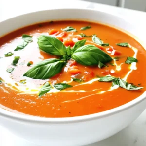 To make a tasty slow cooker creamy tomato soup, gather these key items: - 2 cans (15 oz each) of diced tomatoes - 1 medium onion, chopped - 3 garlic cloves, minced - 1 carrot, diced - 2 cups vegetable broth - 1 teaspoon dried basil - ½ teaspoon dried oregano - ½ teaspoon sugar - 1 cup heavy cream (or coconut cream for a dairy-free version) - Salt and pepper to taste These ingredients create a rich and smooth soup. The tomatoes give a sweet base. The onion and garlic add depth. The carrot brings a gentle sweetness. The herbs provide a lovely aroma. You can enhance your soup with these optional ingredients: - A pinch of red pepper flakes for heat - A splash of lemon juice for brightness - Fresh spinach or kale for extra greens - Parmesan cheese for added creaminess These extras let you personalize your soup. You can adjust flavors to suit your taste. Garnishes can elevate your soup's look and taste. Try these: - Fresh basil leaves for a burst of flavor - Croutons for crunch - A drizzle of olive oil for richness - A dollop of sour cream for creaminess These garnishes add color and texture. They make your soup not just tasty but also fun to eat. Start by chopping the onion, mincing the garlic, and dicing the carrot. Place these in the bottom of your slow cooker. Next, open the two cans of diced tomatoes and pour them in. Do not drain the juices; they add great flavor. Now, add the vegetable broth. This will help the soup cook down nicely. Sprinkle in the dried basil, oregano, sugar, and a pinch of salt and pepper. Give it a good stir to mix everything together. Cover the slow cooker with its lid. Cook on low for 6-7 hours or on high for 3-4 hours. The key here is to let the veggies get soft. If you see the carrots are tender, you are ready for the next step. The slow cooker makes this so easy. You can set it and forget it while you go about your day. Once the cooking time is up, it’s blending time! You can use an immersion blender to make the soup smooth right in the slow cooker. If you do not have one, carefully transfer the soup to a regular blender in batches. After blending, stir in the heavy cream or coconut cream if you want a dairy-free option. Check the seasoning and add more salt or pepper if needed. Cook on low for another 15-20 minutes to warm it through. When ready to serve, add fresh basil leaves on top for a burst of flavor. Enjoy your comforting bowl of creamy tomato soup! To boost the flavor of your creamy tomato soup, consider these tips: - Use fresh herbs like basil and parsley for a bright taste. - Sauté the onion and garlic before adding them to the slow cooker. This adds depth. - Add a pinch of red pepper flakes for a slight kick. - A splash of balsamic vinegar can add a nice acidity. These simple steps can take your soup from good to great. Experiment with your favorite spices too. When making creamy tomato soup, watch out for these common errors: - Don't skip the sugar; it balances the acidity of tomatoes. - Avoid over-blending; some texture can make the soup more interesting. - Ensure you season well. Taste before serving and adjust as needed. - Be careful with cooking times; overcooking can lead to mushy vegetables. Avoiding these mistakes will help you create a delicious soup every time. Using the right tools can make cooking easier. Here are my top picks: - A good-quality slow cooker helps maintain even heat. - An immersion blender is great for pureeing the soup smoothly. - A sturdy chopping board and knife make prep quick and safe. - Measuring cups and spoons ensure precise ingredient amounts. With these tools, you will enjoy a hassle-free cooking experience. {{image_2}} You can easily make this soup dairy-free. Use coconut cream instead of heavy cream. It adds a rich taste. You can also use any plant-based cream. Almond or cashew cream works well too. This change keeps the soup creamy and delicious. Plus, it’s perfect for vegan diets! Feel free to add more veggies to your soup. Spinach, zucchini, or bell peppers are great choices. Just chop them up and toss them in with the other ingredients. They add color and nutrition. You can even sneak in some kale for extra vitamins! Want a kick in your soup? Add red pepper flakes for heat. You could also include diced jalapeños for a spicy twist. For a smoky flavor, try adding a bit of smoked paprika. This gives your creamy tomato soup a new and exciting taste! After you enjoy your creamy tomato soup, let it cool down. Pour leftovers into an airtight container. Make sure to seal it well. Store the container in the fridge. Use it within three to four days for the best taste. If you want to keep it longer, freezing is a great option. To freeze, use a freezer-safe container. Leave some space at the top. The soup will expand as it freezes. You can also use freezer bags for easy storage. Just pour the soup in, squeeze out air, and seal. Label the bag with the date. It will stay good for up to three months in the freezer. When you’re ready to eat the soup, take it out of the fridge or freezer. If it's frozen, let it thaw overnight in the fridge. For reheating, use a pot on the stove over low heat. Stir it often to avoid sticking. You can also use the microwave. Heat it in short bursts, stirring in between. Just make sure it's hot all the way through before serving. Enjoy your comforting bowl again! Yes, you can use fresh tomatoes. About 6-8 medium tomatoes will work. First, peel and chop them. Then, add them to the slow cooker. Fresh tomatoes can give your soup a bright flavor. They may need a bit longer to cook down. To make the soup chunkier, you can add more diced vegetables. Try adding bell peppers, zucchini, or corn. You can also reserve some cooked tomatoes. Add them back after blending the soup. This adds texture and flavor. Creamy tomato soup pairs well with grilled cheese sandwiches. You can also serve it with a fresh salad. For a fun twist, try adding croutons or a dollop of pesto. These additions enhance the meal and add great taste. This article covered how to make an easy, tasty slow cooker creamy tomato soup. You learned about the key ingredients, optional add-ins, and serving suggestions. I shared step-by-step cooking tips and possible flavor boosts. You can customize this soup with vegan options or more veggies, too. Now, you can enjoy a warm bowl of soup anytime. Make it your own and share it with friends and family. Happy cooking!