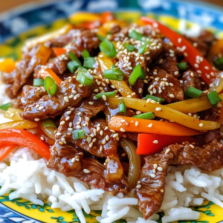 - 1 lb (450g) thinly sliced beef sirloin - 1/4 cup soy sauce - 2 tablespoons brown sugar - 1 tablespoon sesame oil - 1 tablespoon grated ginger - 3 cloves garlic, minced - 2 tablespoons green onions, chopped - 1/2 medium onion, thinly sliced - 1 carrot, julienned - 1/2 bell pepper, sliced (any color) - 1 tablespoon gochujang (Korean chili paste) - 1 tablespoon sesame seeds - 1 tablespoon vegetable oil (for cooking) - Cooked jasmine rice (for serving) - Fresh lettuce leaves (optional, for wrapping) Using high-quality ingredients makes a big difference in flavor. Fresh beef brings tenderness and richness. Choose sirloin for its balance of taste and texture. Fresh veggies add crunch and color. Quality soy sauce enhances the umami flavor of the dish. Opt for low-sodium options to control saltiness. Good sesame oil adds a nutty aroma. These choices elevate your bulgogi beyond takeout. You can swap out beef sirloin for other meats like chicken or pork. Use tamari if you're gluten-free. For sweetness, honey or maple syrup works well instead of brown sugar. You can replace gochujang with sriracha for heat, but adjust the amount to taste. If you don't have sesame oil, olive oil is a decent substitute. Always feel free to get creative with your ingredient choices! To start, gather a large bowl. In the bowl, mix together: - 1/4 cup soy sauce - 2 tablespoons brown sugar - 1 tablespoon sesame oil - 1 tablespoon grated ginger - 3 cloves garlic, minced - 2 tablespoons green onions, chopped - 1 tablespoon gochujang Stir these ingredients until they blend well. This marinade gives the beef its rich flavor. Don't rush this step; a great marinade makes all the difference. Next, take 1 pound of thinly sliced beef sirloin. Add it to the marinade. Make sure each piece gets coated completely. Cover the bowl and let it sit for at least 30 minutes. For best results, let it marinate overnight in the fridge. This deepens the flavor and makes the beef tender. Now, heat 1 tablespoon of vegetable oil in a large skillet over medium-high heat. Once hot, add the marinated beef to the skillet. Be careful not to overcrowd the pan; cook in batches if needed. Stir-fry the beef for 3-4 minutes until it turns brown and slightly caramelized. Next, add: - 1/2 medium onion, thinly sliced - 1 carrot, julienned - 1/2 bell pepper, sliced Continue to stir-fry for another 2-3 minutes. You want the veggies to stay crisp and colorful. Finally, sprinkle 1 tablespoon of sesame seeds over the dish and mix everything well. Serve your beef bulgogi hot over jasmine rice or in fresh lettuce leaves for a tasty wrap. Enjoy your meal! To get the best bulgogi, use high heat. This helps caramelize the beef quickly. Always slice your beef thinly against the grain. This keeps it tender. When cooking, do not overcrowd the pan. Cook in batches if needed. This ensures even cooking and browning. Stir-fry for about 3-4 minutes. You want the beef to be juicy and flavorful. The marinade is key for flavor. Use soy sauce, brown sugar, sesame oil, grated ginger, and minced garlic. Don’t forget gochujang for a spicy kick. Marinate the beef for at least 30 minutes. For the best taste, marinate overnight. The longer it sits, the deeper the flavors become. Use fresh green onions and sesame seeds for added taste. They bring a nice crunch and aroma. Avoid using thick beef slices. They will be tough and chewy. Do not skip the marinating step. This is what makes bulgogi special. Also, be careful not to overcook the beef. It should be cooked through but still juicy. Lastly, don’t forget to add the veggies. They add color and nutrition. If you forget, your dish will not be as vibrant. {{image_2}} You can easily boost your bulgogi's health with veggies. Adding vegetables gives color and taste. Try thinly sliced mushrooms, zucchini, or snap peas. These add crunch and fiber. You can also add leafy greens like spinach or bok choy. Cook these with the beef for just a few minutes. This way, they keep their nutrients and flavor. Bulgogi is not just for beef. You can use chicken, pork, or tofu as protein. For chicken, use boneless thighs for a juicy bite. Pork tenderloin works well too. Slice it thin like beef. If you prefer tofu, use firm or extra-firm tofu. Press it to remove water, then marinate and fry until golden. Each option gives a new twist to the classic dish. While rice and lettuce wraps are great, there are other fun ways to serve bulgogi. You can make bulgogi tacos using soft tortillas. Top them with fresh salsa and avocado. Another idea is to serve it over a crispy salad. Use mixed greens, carrots, and sesame dressing. For a hearty dish, try bulgogi over noodles. It pairs well with soba or rice noodles. Each option makes the meal exciting and delicious! To keep your beef bulgogi fresh, place it in an airtight container. Make sure it cools down first. Store it in the fridge for up to three days. If you want to keep it longer, freezing is a great option. When reheating bulgogi, use a skillet for best results. Heat it over medium heat. Add a splash of water or broth to keep it moist. Stir often until it's warmed through. You can also use the microwave, but be careful not to overcook it. If you freeze bulgogi, divide it into portions. Use freezer bags or containers to save space. Squeeze out as much air as possible. When ready to eat, thaw it overnight in the fridge. This helps maintain the flavor and texture. Reheat it like fresh bulgogi for a tasty meal. Bulgogi is a Korean dish made from marinated beef. The beef is thinly sliced and grilled or stir-fried. It has a sweet and savory flavor thanks to the marinade. Traditionally, it is served with rice, lettuce, and various banchan, which are small side dishes. You can wrap the beef in lettuce for a tasty bite. Yes, you can use other meats for Bulgogi. Chicken, pork, or tofu work well too. Just adjust the marinade time based on the meat you choose. For chicken, about 30 minutes is enough. Pork may need a bit longer for flavor. The spice level in this recipe is mild to medium. The gochujang adds a nice kick, but it is not overpowering. If you prefer less spice, you can reduce the amount of gochujang. For more heat, add extra chili paste or fresh peppers. Many sides go great with Beef Bulgogi. Here are some popular options: - Steamed jasmine rice - Kimchi - Pickled vegetables - Cucumber salad - Grilled zucchini or eggplant These sides add balance and depth to the meal, making it more enjoyable. Korean Beef Bulgogi is a tasty dish that’s easy to make. We covered the key ingredients, marinade steps, and cooking methods. Choosing fresh ingredients is vital for great flavor. Remember to avoid common mistakes to get the best results. You can also try fun variations, like adding veggies or using different proteins. Store leftovers well to keep that delicious taste. This recipe brings a delightful Korean meal to your table. Enjoy making it your own!