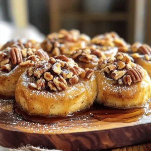 - 2 cups all-purpose flour - 1/4 cup granulated sugar - 1/2 teaspoon salt - 1 1/2 teaspoons instant yeast - 1/2 cup milk, warmed (110°F) - 1 egg, beaten - 4 tablespoons unsalted butter, melted - 1/2 cup pecans, chopped - 1/2 cup brown sugar - 1/4 cup maple syrup - 1 teaspoon vanilla extract - 1/2 teaspoon ground cinnamon To make warm maple pecan sticky buns, gather these ingredients first. Each one plays a key role in creating that sweet, soft, and sticky treat. The all-purpose flour gives the buns their structure. The granulated sugar adds sweetness, while the salt balances the flavors. Instant yeast helps the dough rise quickly, making it fluffy. Warming the milk to 110°F is crucial. This temperature activates the yeast, ensuring a good rise. The beaten egg adds richness and helps bind the ingredients. Unsalted butter brings flavor and moisture, making the dough tender. Chopped pecans add crunch and a nutty taste. Brown sugar and maple syrup create that gooey filling that everyone loves. The vanilla extract enhances the sweet flavor, and cinnamon brings warmth and spice. Collect these ingredients, and you are ready to dive into the fun of making these sticky buns. Each ingredient contributes to a delightful taste that will have everyone asking for more. Mixing Dry Ingredients In a large bowl, combine 2 cups of all-purpose flour, 1/4 cup of granulated sugar, 1/2 teaspoon of salt, and 1 1/2 teaspoons of instant yeast. Mix these ingredients well to ensure even distribution. Combining Wet Ingredients In another bowl, whisk together 1/2 cup of warmed milk, 1 beaten egg, and 4 tablespoons of melted unsalted butter. Make sure the milk is warm, around 110°F. This warmth helps the yeast to activate. Forming and Kneading the Dough Gradually pour the wet mix into the dry mix. Stir until a soft dough forms. If the dough is sticky, add flour, 1 tablespoon at a time. Knead the dough on a floured surface for about 5 to 7 minutes. You want it to be smooth and elastic. Shape the kneaded dough into a ball and place it in a greased bowl. Cover it with a kitchen towel and let it rise in a warm spot for about 1 hour, or until it doubles in size. Preparing the Maple-Pecan Mixture While the dough rises, prepare the filling. In a small saucepan, combine 1/2 cup of brown sugar, 1/4 cup of maple syrup, 1/2 cup of chopped pecans, 1 teaspoon of vanilla extract, and 1/2 teaspoon of ground cinnamon. Heat this mix over low heat. Stir until the sugar dissolves completely. Spreading the Filling onto the Dough Once the dough has risen, roll it out on a floured surface into a rectangle about 1/4 inch thick. Evenly spread the warm maple-pecan mixture over the surface of the dough. Rolling the Dough Starting from one long edge, tightly roll the dough into a log shape. Pinch the seams to seal it well. This helps keep the filling inside. Slicing and Arranging in Baking Dish Slice the log into 12 equal pieces. Arrange these slices cut-side up in a greased 9x13-inch baking dish. Drizzle any remaining maple-pecan mixture over the top. Cover with a towel and let them rise for 30 minutes. Baking Time and Temperature Preheat your oven to 350°F (175°C). Bake the buns for 25 to 30 minutes, or until they turn golden brown. Allow them to cool for 5 minutes before serving. Enjoy the sticky, pecan-topped goodness! Troubleshooting Sticky Dough If your dough feels too sticky, don't worry. Add flour in small amounts. Start with one tablespoon at a time. Mix well after each addition. This helps form a nice, smooth dough. Kneading Techniques for Elasticity Kneading is key to great dough. Use your palms to push the dough away. Fold it back, then turn it. Do this for about 5-7 minutes. The dough should feel soft and stretchy. Suggestions for Additional Spices For a warm kick, add ground nutmeg or ginger. These spices blend well with maple. You can also try cardamom for a unique twist. Just a pinch can change the flavor. Tips for Extra Maple Flavor To boost the maple taste, use pure maple syrup. It has a richer flavor than imitation syrup. You can also add a splash of maple extract to the dough. This makes each bite taste like fall. Serving Suggestions Serve your sticky buns warm on a big plate. This makes them look inviting. Add fresh fruit or berries on the side. They add color and freshness to the dish. Drizzling and Garnishing Techniques Drizzle more maple syrup over the buns. Use a spoon for a nice touch. A sprinkle of powdered sugar on top adds charm. It makes the buns look like a treat from a bakery. {{image_2}} Gluten-Free Options You can easily make this recipe gluten-free. Use a gluten-free flour blend instead of all-purpose flour. Look for blends that include xanthan gum for the best texture. This change keeps the sticky buns soft and tasty. Nut-Free Substitutes If you need a nut-free version, you can replace pecans with seeds. Sunflower seeds or pumpkin seeds work well here. They give a nice crunch without the nut allergy risk. Adding Chocolate Chips For a sweeter twist, mix in chocolate chips. Dark or milk chocolate chips add a rich flavor. Just sprinkle them over the filling before rolling the dough. Spiced Fruit Add-ins You can also add dried fruits like raisins or cranberries. They bring a fruity taste that pairs well with maple. Mix them into the filling for a fun surprise. Pairing with Beverages These sticky buns are great with coffee or tea. The warm flavors match well with a hot drink. Try a chai latte for a cozy touch. Breakfast vs. Dessert Serving Styles You can serve these sticky buns any time. For breakfast, serve them warm with fresh fruit. As dessert, add a scoop of ice cream or whipped cream. Either way, they are a hit! Best Practices for Refrigeration To keep your warm maple pecan sticky buns fresh, place them in an airtight container. Store them in the fridge for up to 3 days. You can also wrap each bun in plastic wrap before placing them in the container. This method prevents them from drying out. Freezing Tips for Long-Term Storage If you want to save sticky buns for later, freezing is a great choice. Wrap each bun tightly in plastic wrap, then place them in a freezer bag. Label the bag with the date. These buns can stay in the freezer for up to 2 months. When you're ready to enjoy them, just thaw them in the fridge overnight. Microwave vs. Oven Reheating You can reheat sticky buns in the microwave for a quick fix. Place one bun on a microwave-safe plate and cover it with a damp paper towel. Heat for 15-20 seconds. For a crispier texture, use the oven. Preheat it to 350°F (175°C). Place the buns on a baking sheet and heat for about 10 minutes. Maintaining Texture When Reheating To keep your sticky buns soft, avoid overcooking them. The microwave is fast but may make them a bit chewy. The oven helps maintain their original texture. Always check the buns to ensure they are warm, not hot. Enjoy your warm maple pecan sticky buns just like they were fresh out of the oven! How long do sticky buns last? Sticky buns stay fresh for about 2 to 3 days at room temperature. Keep them in an airtight container. For longer storage, freeze them. They can last up to 3 months in the freezer. Can I make the dough ahead of time? Yes, you can make the dough a day in advance. After mixing, let it rise. Then, place it in the fridge. The next day, take it out and let it come to room temp before shaping. What can I substitute for pecans? You can use walnuts, almonds, or even sunflower seeds. Each nut will add a unique flavor. If you want a nut-free option, try using oats or raisins. Can I use active dry yeast instead of instant yeast? Yes, but you need to activate it first. Mix the active dry yeast with warm milk and sugar. Let it sit for about 5 to 10 minutes until it foams. Then mix it with the other ingredients. Options for dairy-free milk substitutes? Almond milk, oat milk, or soy milk work well. Just make sure they are unsweetened. These options will keep the dough moist and flavorful. Why are my sticky buns dense? Dense buns can come from over-kneading or not enough rising time. Make sure to knead just until smooth. Also, give the dough enough time to double in size. How do I know when they are done baking? Look for a golden brown color on top. You can also tap the bottom of a bun. If it sounds hollow, they are ready. A toothpick should come out clean if inserted in the center. In this post, I shared a simple way to make delicious sticky buns from scratch. You learned about vital ingredients, step-by-step instructions, and helpful tips to improve your baking. I also covered variations and storage ideas to keep your sticky buns fresh. Baking is fun and rewarding. With the right tools and tips, you can create delightful treats everyone will love. Enjoy your sticky buns warm, and don’t be afraid to experiment!