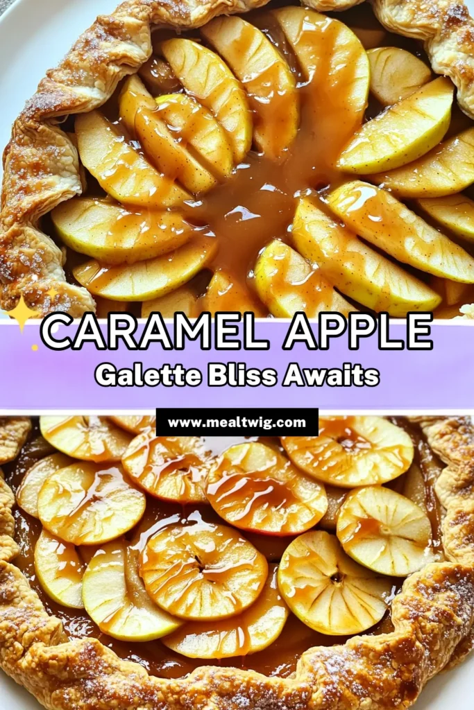 Indulge in the sweet and tangy flavors of a Caramel Apple Galette that’s perfect for any occasion! This easy dessert features tender apples, rich caramel sauce, and a flaky crust that's a delight to bake. With just a few ingredients and simple steps, you can impress your family and friends. Ready to create a show-stopping dish? Click through for the full recipe and elevate your dessert game! #CaramelAppleGalette #DessertRecipes #FallBaking #EasyBaking