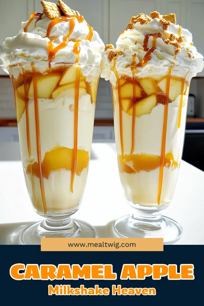 Indulge in the ultimate Caramel Apple Bliss Milkshake! This creamy delight combines vanilla ice cream, fresh apples, and rich caramel sauce, topped with fluffy whipped cream and a sprinkle of graham crackers. In just 10 minutes, you can enjoy this delicious drink that’s perfect for any occasion. Click through for the full recipe and treat yourself to a sweet sip of autumn! #CaramelAppleMilkshake #MilkshakeRecipe #FallFlavors #DessertDrinks