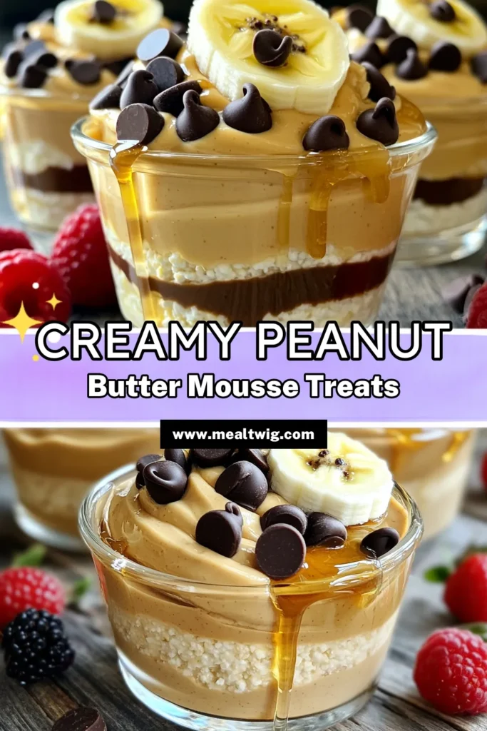 Indulge in the creamy goodness of Peanut Butter Cottage Cheese Mousse! This easy recipe blends rich peanut butter and cottage cheese for a deliciously healthy dessert. Just a few ingredients and 10 minutes of prep make this treat perfect for any occasion. Chill it for a refreshing finish and top with chocolate chips and fresh fruit for an irresistible touch. Click through to explore the full recipe and elevate your dessert game!