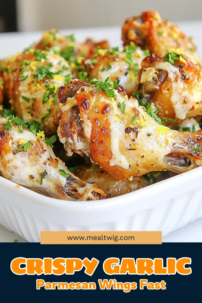 Get ready to savor the goodness of Garlic Parmesan Air Fryer Wings! These crispy, flavorful wings are perfect for game day or any gathering. With simple ingredients and effortless instructions, you can whip up this delicious dish in just 40 minutes. Don't miss out on this crowd-pleasing recipe—click through to discover how to make these tasty wings that everyone will love! #GarlicParmesanWings #AirFryerRecipes #ChickenWings #DeliciousSnacks