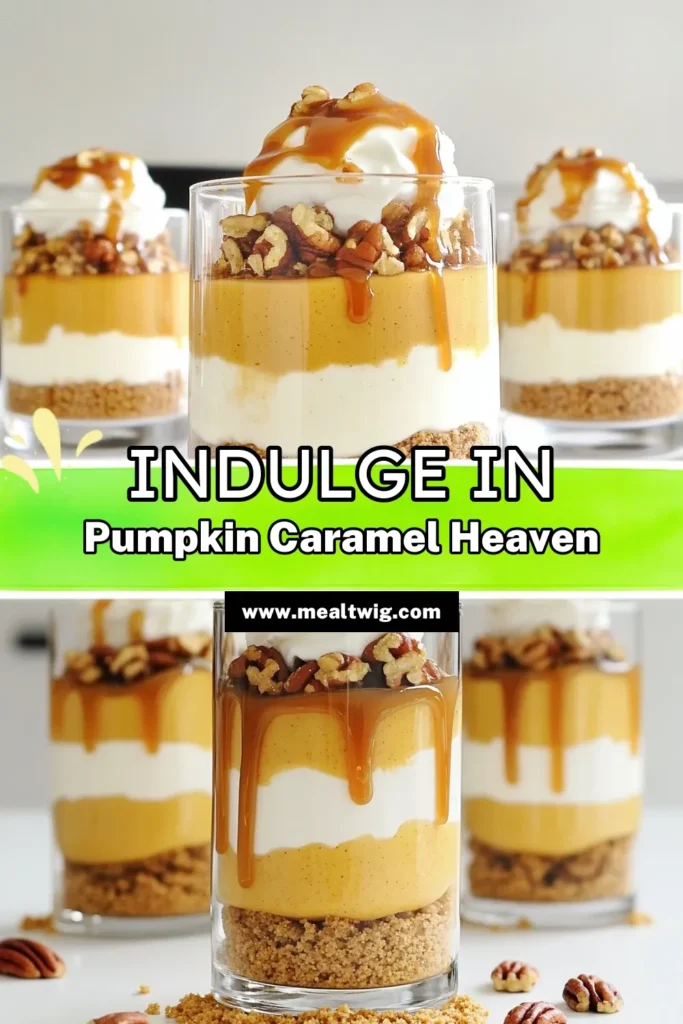Indulge in the ultimate fall dessert with these Caramel Pumpkin Cheesecake Parfaits! This no-bake treat layers pumpkin cheesecake with crunchy graham crackers and rich caramel for a deliciously creamy experience. Perfect for gatherings or cozy nights in, making these parfaits is simple and rewarding. Click through for the full recipe and elevate your dessert game this season! #PumpkinDesserts #FallTreats #CheesecakeLovers #DessertRecipes
