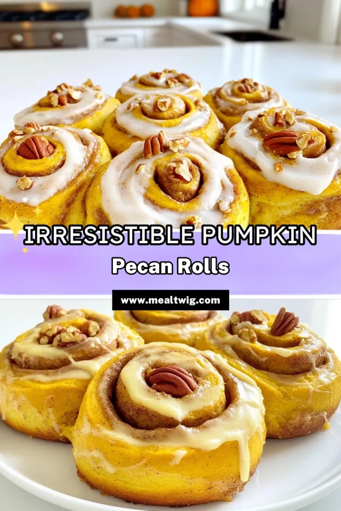 Indulge in the warm flavors of autumn with these Pumpkin Pecan Cinnamon Rolls! These delicious rolls combine pumpkin puree, cinnamon, and pecans into a heavenly treat perfect for any occasion. Whether it's breakfast or an afternoon snack, this recipe is easy to follow and yields a delightful batch. Click through to explore the full recipe and treat yourself today! #PumpkinRolls #CinnamonRolls #BakingRecipes #FallTreats