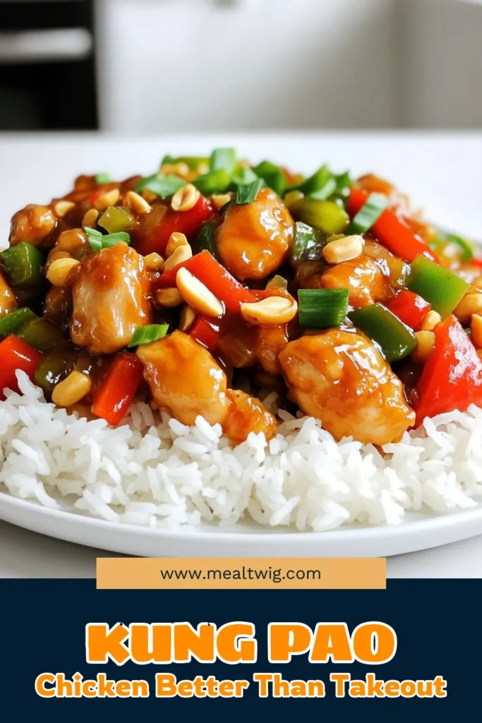 Craving something delicious and easy? Try this Better Than Takeout Kung Pao Chicken recipe! With tender chicken, crunchy veggies, and a spicy sauce, it’s a family favorite ready in just 30 minutes. Perfect for weeknight dinners, this dish beats takeout any day. Click through for step-by-step instructions and tips to elevate your cooking game! #KungPaoChicken #DinnerInspiration #HealthyRecipes #EasyMeals