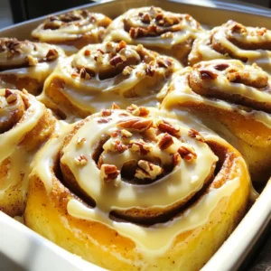 To make these sweet rolls, gather these main ingredients: - 3 ½ cups all-purpose flour - 1 packet (2 ¼ teaspoons) instant yeast - ½ cup whole milk, warmed - ¼ cup granulated sugar - ¼ cup brown sugar, packed - 1 large egg - ½ teaspoon salt - ¼ cup unsalted butter, melted - 2 tablespoons ground cinnamon - ½ cup brown sugar, packed (for filling) These ingredients create a soft, sweet dough that rises beautifully. The brown sugar and cinnamon combo makes the filling rich and warm. You can add these optional ingredients for extra taste: - ½ cup chopped pecans or walnuts Nuts give a nice crunch and boost the flavor of the rolls. Feel free to skip them if you prefer a nut-free treat. For easy cooking, have these tools ready: - Large mixing bowl - Whisk - Rolling pin - Baking dish - Plastic wrap - Oven These tools help you mix, roll, and bake with ease. Each step becomes simple with the right equipment. Enjoy your cooking! To start, grab a large mixing bowl. Combine 2 cups of all-purpose flour, instant yeast, granulated sugar, and salt. Whisk these dry ingredients until they blend well. In another bowl, mix ½ cup of warmed whole milk, ¼ cup of melted unsalted butter, and 1 large egg. Pour this wet mix into your dry ingredients. Gradually add more flour, about ½ cup at a time, until you see a soft dough form. You might need more or less flour based on the weather. Knead the dough on a floured surface for 5 to 7 minutes until it's smooth and stretchy. Place the dough in a greased bowl, cover it with a damp cloth, and let it rise in a warm spot for about 1 hour. It should double in size. Now it’s time to make the filling. Take the risen dough and punch it down gently. Roll it out on a floured surface into a rectangle, about 16 by 12 inches. Spread softened butter over the dough's surface. Next, sprinkle ½ cup of packed brown sugar and 2 tablespoons of ground cinnamon evenly across it. If you like nuts, toss in ½ cup of chopped pecans or walnuts. This adds a nice crunch and flavor. Start at one long side of the rectangle. Carefully roll the dough into a log shape. Pinch the seam to seal it well. Use a sharp knife to cut the log into 12 equal pieces. Place each roll in a greased baking dish, making sure to leave space between them. Cover the dish with plastic wrap and let the rolls rise for another 30 minutes. This second rise will help them become fluffy. Preheat your oven to 350°F (175°C). Bake the rolls for 20 to 25 minutes until they turn golden brown. While they bake, prepare the cream cheese frosting. Mix softened cream cheese and powdered sugar in a bowl until it’s smooth. Once the rolls are done, let them cool slightly. Then drizzle the cream cheese frosting over the top. Enjoy the sweet smell and warm taste of your brown sugar cinnamon rolls! To get the best dough, use the right flour amount. Start with 2 cups and then add more if needed. You want the dough to feel soft but not sticky. Knead it for 5-7 minutes until it’s smooth. This step builds gluten, which gives the rolls a nice rise. Place the rolls with space in between. This helps them bake evenly. Keep the pan covered while they rise. It keeps warmth in and helps the rolls grow. Watch them closely in the oven. They should be golden brown when done, about 20-25 minutes. For a tasty cream cheese frosting, mix softened cream cheese with powdered sugar. Add a splash of vanilla for extra flavor. If you like it sweeter, add more sugar. Drizzle it on the rolls while they are still warm. This makes the frosting melt into the rolls, creating a delicious topping. {{image_2}} If you want to keep your rolls nut-free, just skip the nuts. The filling will still taste great with just brown sugar and cinnamon. You won’t lose any flavor. This simple change makes these rolls safe for those with nut allergies. Cream cheese frosting is a classic choice, but you can try other options. A simple glaze made from powdered sugar and milk adds a nice touch. Mix one cup of powdered sugar with two tablespoons of milk for a sweet drizzle. You might also enjoy a vanilla or maple frosting for a unique twist. You can boost flavor by adding fruits or chocolate. Try mixing in some chopped apples or berries into the filling. This adds moisture and sweetness. For chocolate lovers, sprinkle mini chocolate chips into the filling for a rich taste. Both options will make your cinnamon rolls even more delightful! To keep your brown sugar cinnamon rolls fresh, wrap them tightly in plastic wrap or foil. This helps prevent them from drying out. Store them at room temperature for up to two days. If you want to keep them longer, put them in the fridge. They will stay fresh for about a week in the fridge. Ensure they are sealed well to avoid absorbing odors from other foods. When reheating leftover rolls, preheat your oven to 350°F (175°C). Place the rolls on a baking sheet and cover with foil. Heat them for about 10-15 minutes. This keeps them soft and warm. If you’re in a hurry, you can use the microwave. Just heat each roll for about 15-20 seconds. Be careful not to overheat them, as this can make them tough. To freeze your rolls, let them cool completely first. Wrap each roll in plastic wrap, then place them in a freezer bag. They can be frozen for up to three months. When you want to enjoy them, remove the rolls from the freezer. Let them thaw in the fridge overnight. You can reheat them in the oven afterward. This method keeps their taste and texture intact. Yes, you can use whole wheat flour. Whole wheat flour gives a nutty flavor. It can make the rolls denser. I suggest mixing it with all-purpose flour for a lighter texture. Start with half and half. This way, you get the taste and texture you want. If your dough doesn’t rise, check your yeast. It may be old or inactive. Make sure your milk is warm, not hot. Hot milk can kill the yeast. Another tip is to place the dough in a warm spot. You can turn the oven on for a minute, then turn it off. Let the dough rise there. You can make these rolls ahead of time. Prepare the dough and filling. Roll them up and cut them. Place the rolls in the pan, then cover and refrigerate. When you are ready to bake, let them sit at room temperature for about 30 minutes. Then, bake as usual. Store leftover cream cheese frosting in an airtight container. Keep it in the fridge for up to one week. You can also freeze the frosting. Just make sure to thaw it in the fridge before use. Mix it well before spreading it on your rolls. Yes, you can use granulated sugar instead of brown sugar. Your rolls will be less rich and not as sweet. Brown sugar adds moisture and a hint of caramel flavor. If you want, you can add a bit of molasses to granulated sugar to mimic that flavor. Brown sugar cinnamon rolls are simple to make and oh-so-delicious. You now know the key ingredients, step-by-step instructions, and tips for perfect rolls. Explore variations to suit your taste. Don't forget how to store and reheat them for later. Each bite is worth the effort, and you have the tools to impress. Enjoy the process and share these tasty treats with others!