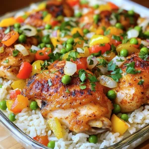 - 4 boneless, skinless chicken thighs - 1 cup jasmine rice - 2 cups chicken broth - 1 bell pepper (red or green), diced - 1 medium onion, diced - 3 cloves garlic, minced - 1 tablespoon Cajun seasoning - 1 teaspoon smoked paprika - 1 teaspoon dried thyme - Salt and pepper to taste - 2 tablespoons olive oil - 1 cup frozen peas - Fresh parsley, chopped (for garnish) I love using these ingredients for my Cajun Chicken & Rice Sheet Pan. First, the chicken thighs are juicy and packed with flavor. They soak up all the spices well. Jasmine rice is my choice because it cooks fluffy and fragrant. The chicken broth adds depth to the rice, making it tasty. Next, the veggies bring color and crunch. Bell peppers and onions add sweetness, while garlic gives a nice kick. Cajun seasoning is key to that bold flavor. Smoked paprika and thyme enhance the dish even more. I always keep salt and pepper handy to adjust the taste. Don't forget the olive oil! It helps the chicken brown and keeps the veggies from drying out. Frozen peas add a pop of green and sweetness at the end. Finally, fresh parsley is perfect for a bright finish. It makes the dish look and taste fresh. - Preheating the oven: Start by setting your oven to 400°F (200°C). This step ensures your chicken cooks evenly. - Seasoning the chicken: In a large bowl, mix your chicken thighs with Cajun seasoning, smoked paprika, and dried thyme. Add salt and pepper to taste. Drizzle with one tablespoon of olive oil and mix well. Make sure every piece is coated with the spices. - Spreading the rice: Take a large sheet pan and spread one cup of jasmine rice evenly across the bottom. This will serve as a bed for the chicken and veggies. - Arranging chicken and vegetables: Place the seasoned chicken thighs on top of the rice. Scatter diced bell pepper, onion, and minced garlic around the chicken. This adds flavor and color to the dish. - Adding chicken broth: Pour two cups of chicken broth over the rice. This liquid helps the rice cook and adds rich flavor to the dish. - Covering the sheet pan with foil: Use aluminum foil to cover the sheet pan tightly. This keeps steam in, which helps cook the chicken and rice. - Timing and checking doneness: Bake in the oven for 30 minutes. After that, carefully remove the foil. Stir in one cup of frozen peas and return it to the oven uncovered for an additional 15-20 minutes. Check if the chicken is cooked through and the rice is tender. - Fluffing the rice before serving: Once cooked, take the pan out of the oven and let it rest for five minutes. Use a fork to fluff the rice, mixing in the peas and veggies for a colorful and tasty dish. - Choose four boneless, skinless chicken thighs. They stay juicy and cook well. - Marinate the chicken for at least 30 minutes. This time helps the flavors mix. - I recommend brands like Tony Chachere’s or Zatarain’s for Cajun seasoning. They add great taste. - You can add garlic powder or onion powder for extra depth. A little goes a long way. - Covering the pan with foil keeps moisture in. This makes the rice fluffy and the chicken tender. - Let the dish rest for five minutes after cooking. This step allows the flavors to settle. {{image_2}} You can easily switch the chicken for other meats. Try pork or shrimp for a twist. If you prefer plant-based meals, tofu or tempeh works well. Just season them like you would the chicken. For a lighter option, fish like salmon or tilapia can also shine in this dish. While jasmine rice is tasty, you can use other kinds. Brown rice gives a nutty flavor and is healthier. You may also try wild rice for a unique texture. For a grain-free meal, use quinoa instead. Cauliflower rice is a great low-carb choice and absorbs flavors well. Seasonal vegetables can add freshness to your dish. Think about adding zucchini, squash, or asparagus. They cook well and provide color. If you have leftovers, toss them in! This recipe is perfect for using up extra veggies you have in your fridge. Just chop and mix them in with the rice and chicken. To keep your Cajun chicken and rice fresh, place it in a cool spot. Use airtight containers to seal in flavor. Glass or plastic containers with tight lids work best. Make sure to cool the dish to room temperature before storing. This helps avoid condensation, which can make your food soggy. You can easily reheat the chicken and rice. Use the microwave for quick results. Place the meal in a microwave-safe dish and cover it. Heat for one to two minutes, checking to see if it is hot. You can also reheat it on the stove. Add a splash of chicken broth to keep it moist. Stir often to ensure even heating. If you want to save some for later, freezing is a great choice. Let the dish cool completely before you freeze it. Portion it into small containers or freezer bags. This makes it easy to reheat later. When ready to eat, thaw it overnight in the fridge. For a quicker option, you can use the microwave on defrost mode. Yes, you can use brown rice. However, you need to adjust the cooking time and liquid. Brown rice takes longer to cook than jasmine rice. Use about 2 ½ cups of chicken broth for 1 cup of brown rice. Bake the dish for 50 to 60 minutes instead of 30. Check the rice for doneness before serving. Leftovers will last about 3 to 4 days in the fridge. Store them in an airtight container. Always check for any off smells or signs of spoilage before eating. Reheat thoroughly to ensure safety. Yes! You can prep this dish a day ahead. Season the chicken and combine it with the rice and broth. Cover and store it in the fridge until you’re ready to cook. This saves time and makes dinner a breeze! Just remember to bake it the next day. This blog post covered making a delicious sheet pan chicken and rice dish. You learned about the key ingredients, step-by-step instructions, and tips for the best results. Variations let you adapt the recipe to your tastes. Plus, the storage and reheating section ensures you make the most of your leftovers. This dish is not just easy; it caters to various diets and preferences. Now, you can create a tasty meal that satisfies everyone. Explore this recipe and enjoy every bite!
