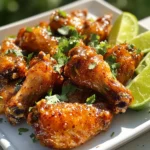 - 2 pounds chicken wings - 1/2 cup unsalted butter - 4 cloves garlic, minced - 2 tablespoons chili paste - 1 tablespoon soy sauce - 1 tablespoon honey - 1/2 teaspoon smoked paprika - Salt and pepper - Fresh cilantro (for garnish) - Lime wedges (for serving) - Oven - Baking tray - Parchment paper - Small saucepan - Large mixing bowl Gathering the right ingredients is key for great chili garlic butter chicken wings. Start with fresh chicken wings; they give the best flavor and texture. I recommend using unsalted butter to control the salt level. The garlic adds a nice touch, making the wings aromatic and tasty. Chili paste is vital for that spicy kick. You can adjust it to suit your taste. The soy sauce and honey balance the spice, adding depth to the dish. Smoked paprika gives a hint of smoky flavor, making the wings even more enjoyable. Don’t forget to garnish with fresh cilantro. It adds color and freshness. Lime wedges are perfect for squeezing over the wings, enhancing the taste. In terms of equipment, you'll need a baking tray lined with parchment paper. This helps with easy cleanup. The small saucepan is for making the sauce, and a large mixing bowl is needed to toss the wings. With these ingredients and tools, you're all set to create a dish that will impress everyone! - Preheat the oven to 425°F (220°C). - Line the baking tray with parchment paper. - Melt the butter in a small saucepan over medium heat. - Sauté the minced garlic until it smells great. - Add the chili paste, soy sauce, honey, and spices. Stir well and let it cook for a few minutes. - Rinse the chicken wings under cold water and dry them with paper towels. - In a large bowl, coat the wings with half of the chili garlic butter sauce. Make sure every wing is covered. - Spread the wings in a single layer on the baking tray. Bake them for about 40-45 minutes. Flip them halfway to ensure they cook evenly. Look for a crispy and golden brown finish. - After baking, toss the cooked wings in the remaining sauce until they are well coated. - Garnish with chopped cilantro and serve with lime wedges on the side. Squeeze the lime over the wings for an extra kick! To get great wings, dry them well before baking. Wet wings won’t crisp up nicely. Pat them with paper towels until they are dry. This helps the skin get golden and crunchy. While cooking, flip the wings halfway through. This ensures even cooking and crispiness on both sides. It is an easy step that makes a big difference. To change the heat, adjust the chili paste. If you like it mild, use less. For spicy wings, add more chili paste. You can also try other spices for a milder taste. Garlic powder or sweet paprika can replace chili paste. This lets you customize the wings to fit your taste. Garnish your wings for a nice touch. Fresh cilantro adds color and flavor. Squeeze lime juice over the wings before serving. It adds a fresh twist. For dipping, serve them with ranch or blue cheese sauce. These pair well with the spicy wings, making your meal even better. {{image_2}} You can switch up the taste of your wings in fun ways. Try a honey garlic version. Simply add more honey and garlic to the sauce. This gives a sweet and savory taste. For a spicy Asian-inspired twist, mix in some sesame oil or Sriracha. Both options are great for those who love bold flavors. If you want gluten-free wings, use tamari instead of soy sauce. This keeps all the flavor without gluten. For a vegan option, swap the chicken wings for cauliflower florets. Use vegan butter in the sauce. This way, you can enjoy the same tasty dish without meat. Using an air fryer for your wings makes them extra crispy. Cook them at 400°F for 25-30 minutes. Flip them halfway for even cooking. Grilling is another fun option. The grill adds a smoky flavor that pairs well with the spicy sauce. Just coat the wings and grill them over medium heat until they reach your desired crispiness. To store your leftover wings, place them in an airtight container. Keep them in the refrigerator for up to three days. Make sure they cool down before sealing the container to avoid condensation. If you want to store them longer, freezing is a great option. Wrap the wings tightly in plastic wrap, then place them in a freezer bag. This keeps them fresh for up to three months. When you are ready to enjoy your wings again, reheating them right is key. The oven works best for keeping them crispy. Preheat your oven to 350°F (175°C). Spread the wings on a baking tray and heat for about 15-20 minutes. Flip them halfway for even cooking. If you want a quick option, use the microwave, but be careful. This method can make the wings soggy. To avoid this, cover them with a paper towel to absorb steam. Enjoy your wings just like they were fresh! Cooking chicken wings takes about 40-45 minutes in the oven at 425°F (220°C). For air frying, it takes around 25-30 minutes at 375°F (190°C). If you grill them, allow about 20-25 minutes, turning often. Always check that the wings reach an internal temperature of 165°F (74°C) for safety. Yes, you can make the chili garlic butter sauce ahead of time. Just store it in an airtight container in the fridge. It stays fresh for up to five days. Reheat it gently on the stove before using. This saves time and lets the flavors meld perfectly. These wings pair well with a variety of sides. Try serving them with: - Celery sticks and carrot sticks - Creamy ranch or blue cheese dip - Fries or sweet potato fries - A fresh green salad - Cold beers or sparkling lemonade Each option adds great flavor and makes your meal more fun! You now know how to make delicious chili garlic butter chicken wings. We covered ingredients, step-by-step instructions, and tips for perfect wings. You can adapt the recipe with spice variations and cooking methods. Don't forget about storage, reheating, and pairing ideas to enhance your meal. Whether for a game day or a family dinner, these wings can impress everyone. Enjoy the crispy texture and rich flavor—your cooking will shine!