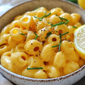 To make this vegan mac and cheese, you need a few key items: - 8 oz elbow pasta (choose gluten-free if you prefer) - 1 cup raw cashews, soaked in water for 4 hours or overnight - 1 cup unsweetened almond milk (or any plant-based milk) - 1/4 cup nutritional yeast - 2 tablespoons lemon juice - 1 tablespoon olive oil - 1 teaspoon garlic powder - 1/2 teaspoon onion powder - 1/2 teaspoon smoked paprika - Salt and pepper to taste These ingredients create a creamy, cheesy flavor without using dairy. The cashews add richness, while nutritional yeast gives a cheesy taste. If you want to switch some ingredients, here are some alternatives: - Use other plant-based milks like soy or oat milk. - Swap raw cashews for soaked almonds or sunflower seeds. - Try lime juice instead of lemon juice for a different tang. - Use coconut oil instead of olive oil for a hint of sweetness. These swaps can change the flavor and texture slightly, so feel free to experiment. Add more flavor and flair with these optional ingredients: - Fresh chives or parsley for garnish - A sprinkle of extra nutritional yeast for a cheesier bite - Crushed red pepper flakes for some heat - A dash of mustard powder for a tangy twist These extras make your dish more fun and tasty. Garnishing with fresh herbs also adds nice color and freshness. {{ingredient_image_1}} Start by bringing a large pot of salted water to a boil. Add 8 oz of elbow pasta to the pot. Cook it until al dente, as per the package instructions. This usually takes about 7 to 10 minutes. Once it is done, drain the pasta and set it aside. Make sure not to rinse it; you want the pasta to hold onto the creamy sauce. Next, we will make the sauce. In a high-speed blender, add 1 cup of soaked and drained cashews. These give the sauce its creamy texture. Pour in 1 cup of unsweetened almond milk. Then, add 1/4 cup of nutritional yeast for a cheesy flavor. Squeeze in 2 tablespoons of lemon juice for brightness. Add 1 tablespoon of olive oil, 1 teaspoon of garlic powder, 1/2 teaspoon of onion powder, and 1/2 teaspoon of smoked paprika. Season with salt and pepper to taste. Blend this mixture until it is completely smooth and creamy. If it seems too thick, add a little more almond milk. Now, it’s time to bring it all together. Take the pot you used for the pasta and add the cooked elbow pasta back into it. Pour the creamy cashew sauce over the pasta. Stir well to coat all the pasta evenly. Place the pot over low heat and cook for about 2 to 3 minutes. Stir constantly until everything is heated through. Taste and adjust the seasoning with more salt, pepper, or a splash of lemon juice if needed. Serve this delicious vegan mac and cheese right away. For a pop of color, you can garnish it with fresh chives or parsley. Enjoy! To get that creamy texture, soak the cashews. Soak them in water for at least four hours. This softens them and makes blending easy. Use a high-speed blender for a smooth sauce. If it’s too thick, add a bit more almond milk. Blend until it looks like a thick cream. Taste is key! Start with the base of garlic powder, onion powder, and smoked paprika. They add depth to the sauce. If you want more zing, add extra lemon juice. For a cheesy flavor, bump up the nutritional yeast. You can also use salt and pepper to fit your taste. Serve the mac and cheese in a rustic bowl for charm. Top it with a sprinkle of nutritional yeast. Add fresh chives or parsley for color. A few lemon wedges on the side can give a nice touch. This not only looks good but enhances the flavor too! Pro Tips Soak Cashews Longer: For an even creamier sauce, soak the cashews overnight. This will make them easier to blend and provide a smoother texture. Nut-Free Option: If you have nut allergies, substitute the cashews with silken tofu or sunflower seeds for a creamy consistency without the nuts. Flavor Boost: Add a splash of your favorite hot sauce or a pinch of cayenne pepper to the sauce for an extra kick of flavor. Leftover Storage: Store any leftovers in an airtight container in the fridge for up to 3 days. Reheat on the stove with a splash of plant-based milk to regain creaminess. {{image_2}} You can change the taste of your vegan mac and cheese easily. For a spicy kick, add diced jalapeños or a dash of cayenne pepper. If you love herbs, mix in fresh basil or thyme. These flavors bring new life to the dish. Experiment with your favorites! Want to switch things up? Use sunflower seeds instead of cashews for a nut-free option. If you prefer a creamier sauce, try using coconut milk. This swap adds a nice sweetness. You can also use soy or oat milk based on your taste. Making this dish gluten-free is simple! Just use gluten-free elbow pasta. For a nut-free version, replace cashews with cooked potatoes and carrots. Blend them with plant-based milk for a smooth sauce. This way, everyone can enjoy the meal without worry. To keep your leftover vegan mac and cheese fresh, store it in an airtight container. Make sure to cool it to room temperature first. Place the container in the fridge. It will stay good for about 3 to 5 days. If you want to keep it longer, consider freezing it. When you want to enjoy your leftover mac and cheese, take it out of the fridge. Add a splash of almond milk to keep it creamy. Heat it gently in a pot over low heat. Stir often to avoid burning. You can also use a microwave. Place it in a microwave-safe bowl and cover it. Heat in short bursts, stirring in between, until warm. To freeze vegan mac and cheese, use a freezer-safe container. Leave some space at the top for expansion. It will keep well for up to 2 months. To thaw, move it to the fridge for a few hours or overnight. You can also thaw it in the microwave. Once thawed, reheat as mentioned above. This way, you can enjoy creamy, delicious vegan mac and cheese anytime! Yes, you can make Vegan Mac and Cheese ahead. Just cook the pasta and sauce separately. Store them in airtight containers in the fridge for up to three days. When you're ready to eat, combine them and heat gently. This keeps the pasta nice and firm, not mushy. If you don’t have nutritional yeast, try using vegan cheese shreds. You can also use tahini or ground sunflower seeds. These options give a different flavor but still add creaminess. Absolutely! Kids love the creamy texture and cheesy taste. You can adjust the flavors to suit their taste. Use less garlic or skip the spices if needed. This meal is fun and healthy for little ones. To add spice, mix in red pepper flakes or a dash of hot sauce. You can also use spicy smoked paprika instead of regular. Start with a little, taste, and adjust until you reach the heat you like. Vegan mac and cheese is easy to make and full of flavor. You can choose main ingredients for a creamy base and add fun flavors with alternatives. Follow the step-by-step guide to cook the pasta and create the sauce. Remember to mix in tips for the perfect texture and adjust flavors to your liking. Enjoy your dish fresh, stored, or frozen. With so many variations, you can make this meal fit any taste. Get creative in the kitchen and have fun!