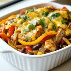 Savory Chicken Fajita Casserole Easy and Tasty Meal