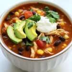 For this tasty slow cooker chicken enchilada soup, you will need: - 1 pound boneless, skinless chicken breasts - 1 can (15 oz) black beans, drained and rinsed - 1 can (15 oz) corn, drained - 1 can (10 oz) red enchilada sauce - 1 can (14.5 oz) diced tomatoes with green chilies - 1 medium onion, chopped - 3 cloves garlic, minced - 1 teaspoon ground cumin - 1 teaspoon chili powder - 1/2 teaspoon smoked paprika - 4 cups chicken broth - Salt and pepper to taste These ingredients work together to create a rich flavor. The chicken serves as a hearty base. The beans and corn add a nice texture. The tomatoes bring a little sweetness, while the spices add warmth. For the best experience, I suggest adding some optional toppings: - Shredded cheese - Avocado and cilantro - Sour cream and lime wedges These toppings add creaminess and freshness to the soup. You can mix and match them based on your taste. Enjoying this soup with toppings makes each bowl feel special. How to prep chicken for the slow cooker Start by taking 1 pound of boneless, skinless chicken breasts. Place them at the bottom of your slow cooker. This base layer helps the chicken cook well and soak up all the flavors. Steps to rinse and drain canned ingredients Next, grab your canned ingredients. You’ll need 1 can of black beans and 1 can of corn. Open both cans. Use a strainer to rinse the black beans under cold water. This helps remove extra salt. Drain the corn as well. It’s a quick and easy step that makes the soup taste fresher. Layering ingredients in the slow cooker Now, add the rinsed black beans and corn on top of the chicken. Then, open a can of red enchilada sauce and pour it in. Add 1 can of diced tomatoes with green chilies, 1 chopped onion, and 3 minced garlic cloves. Each ingredient adds flavor and texture. Setting the cooking time and temperature Sprinkle 1 teaspoon of ground cumin, 1 teaspoon of chili powder, and 1/2 teaspoon of smoked paprika over the top. Add salt and pepper to taste. Finally, pour in 4 cups of chicken broth. Cover the slow cooker and set it on low for 6-8 hours or high for 4-6 hours. The chicken should be tender when done. Shredding chicken and re-integrating it into the soup About 30 minutes before serving, take the chicken out. Use two forks to shred it into bite-sized pieces. This makes it easier to eat. Return the shredded chicken back into the soup. Stir well to mix everything together. Serving options with toppings Ladle the soup into bowls. You can add tasty toppings like shredded cheese, avocado slices, fresh cilantro, and a dollop of sour cream. A squeeze of lime juice over the top adds a nice zing. Enjoy your delicious slow cooker chicken enchilada soup! To make your soup even better, adjust the seasoning. If you like spice, add more chili powder or cumin. For a milder taste, reduce these spices. Taste the soup before serving. This way, you can add salt or pepper as needed. For the right consistency, pay attention to the broth. If your soup is too thick, add more chicken broth. If it's too thin, let it cook longer with the lid off. This helps it thicken naturally. Use a slow cooker with a low and high setting. I recommend cooking on low for 6-8 hours. This makes the chicken super tender. If you are short on time, use the high setting for 4-6 hours. For easy prep, have these kitchen tools ready: - A sharp knife for chopping - A cutting board for safe slicing - Two forks for shredding chicken - Measuring cups and spoons for accurate amounts These tools make your cooking process smooth and quick. {{image_2}} You can switch the chicken for other proteins. Ground turkey works well. You can also try tofu for a plant-based option. Both choices add unique flavors. If you want a meat-free version, use extra beans. Chickpeas or lentils are great alternatives. They add protein and texture. Use vegetable broth instead of chicken broth for a full vegetarian dish. To amp up the flavor, add more spices. A pinch of cayenne pepper adds heat. You can also try chipotle powder for a smoky kick. Different broths can change the soup's taste. Use vegetable broth for a lighter flavor. You might even try a spicy broth for extra zing. Each change can make your soup unique and exciting. To store your slow cooker chicken enchilada soup, let it cool. Then, place it in airtight containers. This keeps the soup fresh and tasty. You can store it in the fridge for up to four days. If you want to keep it longer, freezing is a great option. Pour the soup into freezer-safe bags or containers. Leave some space at the top for expansion. When you want to eat it, thaw it overnight in the fridge. You can also reheat it straight from the freezer in a pot on low heat. Just stir often to avoid burning. Refrigerated soup lasts about four days. If you freeze it, it can last for about three months. Always check for signs of spoilage. If the soup smells off or has a strange color, it’s best to toss it. Also, watch for any mold or unusual texture. When in doubt, throw it out. Enjoy your soup safely! Can I use frozen chicken? Yes, you can use frozen chicken. Just add a little extra cooking time. Cook it for about 6-8 hours on low or 5-7 hours on high. This way, the chicken cooks well and stays juicy. How does this soup compare to traditional chicken enchiladas? This soup is simpler than traditional chicken enchiladas. Instead of rolling tortillas, you combine all the flavors in one pot. It has the same great taste but is easier to make. Each spoonful gives you the same spicy, savory flavors. What sides pair best with this dish? Some great sides are tortilla chips or a fresh salad. You can also serve it with rice or cornbread. These sides add crunch and balance the soup's warmth. They make your meal even more fun! In this blog post, we explored how to make slow cooker chicken enchilada soup. We covered main ingredients like chicken, black beans, and spices. I shared step-by-step cooking instructions and tips for perfecting your soup. We also discussed tasty variations and storage tips. This soup is not only easy to make but also delicious and versatile. You can adjust the flavors to fit your taste. Dive in, cook up a batch, and enjoy the warm, cozy flavors. You’ll love how simple and satisfying this dish can be.