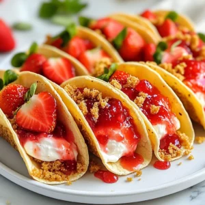 Strawberry Crunch Cheesecake Tacos Delightful Treat