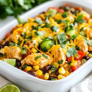 To make Santa Fe Chicken Skillet, gather these items: - 1 lb boneless, skinless chicken breasts, diced - 1 tablespoon olive oil - 1 onion, chopped - 2 cloves garlic, minced - 1 bell pepper (any color), diced - 1 can (15 oz) black beans, rinsed and drained - 1 cup corn kernels (fresh, frozen, or canned) - 1 can (14.5 oz) diced tomatoes with green chilies - 1 teaspoon ground cumin - 1 teaspoon smoked paprika - ½ teaspoon chili powder - Salt and pepper to taste - 1 cup shredded cheddar cheese - Fresh cilantro, chopped (for garnish) - Lime wedges (for serving) You can make your skillet even better with these extras: - Avocado slices for creaminess - Jalapeños for a spicy kick - Sour cream for added richness - Tortilla chips for crunch If you don’t have an ingredient, don’t worry! Try these swaps: - Chicken: Use turkey or tofu for a different protein. - Olive oil: Swap for canola or avocado oil. - Black beans: Kidney beans or pinto beans work too. - Corn: Use peas if corn is not available. - Cheese: Try Monterey Jack or pepper jack for more flavor. These changes keep the dish tasty and fun! {{ingredient_image_1}} First, gather all your ingredients. You will need: - 1 lb boneless, skinless chicken breasts, diced - 1 tablespoon olive oil - 1 onion, chopped - 2 cloves garlic, minced - 1 bell pepper (any color), diced - 1 can (15 oz) black beans, rinsed and drained - 1 cup corn kernels (fresh, frozen, or canned) - 1 can (14.5 oz) diced tomatoes with green chilies - 1 teaspoon ground cumin - 1 teaspoon smoked paprika - ½ teaspoon chili powder - Salt and pepper to taste - 1 cup shredded cheddar cheese - Fresh cilantro, chopped (for garnish) - Lime wedges (for serving) Make sure you have a large skillet ready for cooking. Heat the olive oil in the skillet over medium-high heat. Add the diced chicken. Season it with salt and pepper. Cook for about 5-7 minutes. You want the chicken to be golden brown and cooked through. Once done, remove it from the skillet and set it aside. In the same skillet, add the chopped onion and bell pepper. Sauté these for about 3-4 minutes. You want them to soften. After that, add the minced garlic and cook for 1 more minute until it smells good. Now, stir in the black beans, corn, and diced tomatoes with green chilies. Add the cumin, smoked paprika, and chili powder. Mix everything well and let it simmer for 5 minutes. This is where the flavors come together. Next, return the cooked chicken to the skillet. Stir to combine everything. Let it cook for another 2-3 minutes to heat through. Now, reduce the heat to low. Sprinkle the shredded cheddar cheese on top. Cover the skillet and let it sit for about 2-3 minutes. This allows the cheese to melt perfectly. Finally, remove the skillet from heat. Garnish your dish with chopped cilantro and serve with lime wedges. Enjoy your tasty and simple Santa Fe Chicken Skillet! To make a great Santa Fe Chicken Skillet, start with fresh chicken. Use boneless, skinless chicken breasts. Dice them evenly for even cooking. Sear the chicken until golden brown. This gives it a nice flavor. Don't rush this step; it adds depth to your dish. Use a mix of spices. Ground cumin and smoked paprika are key. They bring warmth and a bit of smokiness. Adjust the chili powder for your taste. If you like more heat, add extra. Always taste as you go! Let the mixture simmer long enough. This step helps flavors blend well. When you add the cheese, cover the skillet. This allows it to melt perfectly. Fresh cilantro adds brightness. Always add it just before serving. One common mistake is overcooking the chicken. This can lead to dry meat. Cook it until golden brown and just cooked through. Another mistake is skipping the seasoning. Salt and pepper are essential. Taste your dish at each step. It ensures a balanced flavor. Do not rush the simmering phase. It’s important for flavor development. If you skip it, your skillet may taste bland. Lastly, don’t forget the garnishes! Cilantro and lime add freshness. They brighten up the dish and make it pop. Presentation matters, even for a skillet meal. Use a nice, large skillet. Serve it straight from the pan for a rustic look. Garnish with chopped cilantro on top. It adds color and freshness. Place lime wedges on the side. This gives a nice touch and lets guests customize. Consider serving it with a colorful side salad. This adds vibrancy to your meal. You can also use a bright plate to showcase the dish. Remember, we eat with our eyes first! Pro Tips Marinate the Chicken: For extra flavor, marinate the diced chicken in lime juice, cumin, and paprika for 30 minutes before cooking. Customizable Spice Level: Adjust the chili powder to your taste; add more for a spicier dish or reduce for a milder flavor. Use Fresh Ingredients: Whenever possible, use fresh corn and bell peppers to enhance the overall taste and texture of the dish. One-Pan Cooking: To save on cleanup, serve the dish directly from the skillet you cooked it in, garnished with cilantro and lime wedges. {{image_2}} You can make a tasty vegetarian Santa Fe skillet easily. Swap the chicken for diced tofu or tempeh. Both options soak up flavors well. You can also add more veggies like zucchini, mushrooms, or spinach. Just sauté them with the onion and bell pepper. This gives you a colorful and healthy dish. Want to heat things up? Add jalapeños or diced green chilies to the skillet. These spicy ingredients will kick up the flavor. You can also sprinkle some cayenne pepper or hot sauce while cooking. Adjust the spice to your taste. A little heat can change the whole dish! Cheddar cheese is great, but you can try other cheeses too. Crumbled feta adds a tangy taste. Monterey Jack offers a creamy melt. For a unique flavor, use pepper jack cheese. It combines spice and creaminess. Experiment with different cheeses to find your favorite blend. To keep your Santa Fe Chicken Skillet fresh, let it cool first. Place leftovers in an airtight container. Make sure to store them in the fridge. They can last up to three days. Label the container with the date. This helps you keep track of freshness. If you want to save it for later, freezing is a great option. Divide the skillet into smaller portions. Use freezer-safe containers or bags. Remove as much air as you can to prevent freezer burn. It can stay frozen for up to three months. When you're ready to eat, just thaw it in the fridge overnight. Reheating is simple. You can use the microwave or stovetop. If using a microwave, heat in short bursts. Stir it well in between to warm evenly. For the stovetop, add a splash of water to prevent sticking. Heat on low until warmed through. Enjoy your meal just like the first time! I love to serve Santa Fe Chicken Skillet with rice or tortillas. You can also add a side salad for a fresh touch. Avocado slices or guacamole make great toppings too. The lime wedges add a nice zing. This dish pairs well with black beans and corn on the side as well. Yes, you can make this recipe in advance. Just cook the chicken and veggies as directed. Let it cool, then store it in the fridge for up to three days. When ready to eat, reheat it on the stove. Add cheese at the end and let it melt. This helps keep the flavors fresh and tasty. Santa Fe Chicken Skillet is quite healthy. It uses lean chicken, beans, and lots of veggies. Black beans boost fiber and protein. Corn adds vitamins and sweetness. You can control the salt and fat, too. This meal is colorful and packed with nutrients. It makes a balanced meal that is good for you. This blog covered all you need for a Santa Fe Chicken Skillet. We explored key ingredients, preparation steps, and cooking tips. You learned how to avoid common mistakes and make it look great. I gave ideas for variations, like vegetarian options and different cheeses. Finally, we discussed how to store and reheat leftovers. With this knowledge, you can cook a tasty meal that suits your taste and lifestyle. Enjoy your cooking and make it your own!