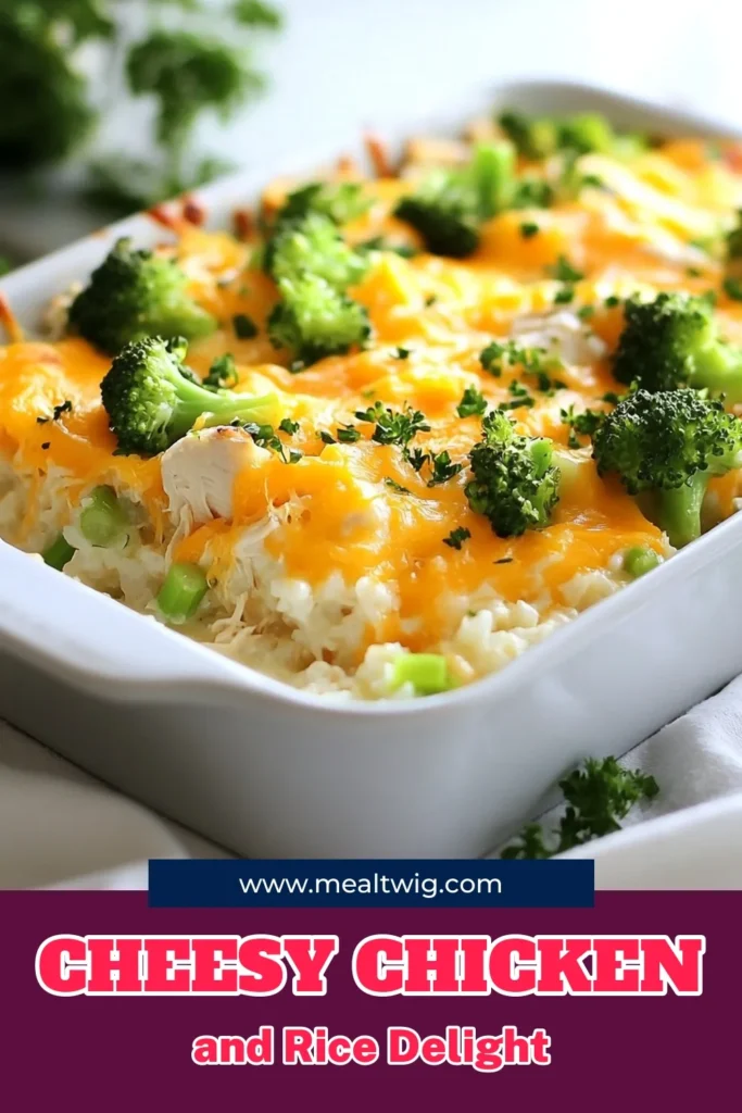 Discover the ultimate comfort food with this easy chicken and rice casserole! This creamy chicken rice bake features tender shredded chicken, vibrant veggies, and cheesy goodness, making it a perfect healthy chicken and rice bake for your family dinner. Whip up this comforting chicken dinner in just 15 minutes of prep! Save and click for the full recipe to enjoy a delicious meal tonight. #ChickenAndRiceCasserole #EasyChickenBakeRecipe #HealthyChickenDinner #ComfortFood