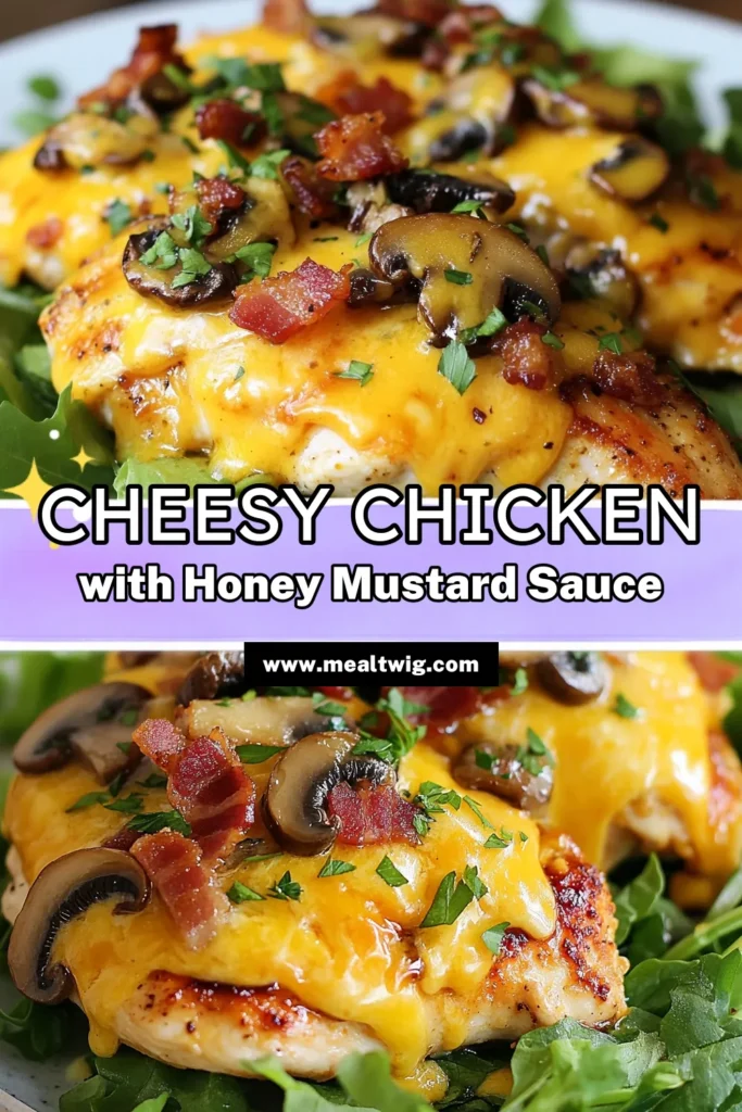 Discover the deliciousness of Alice Springs Chicken with our easy honey mustard chicken recipe! This baked chicken with cheese features juicy chicken breasts topped with savory turkey bacon and melted cheese, making it the perfect easy chicken dinner recipe for any night. Don’t miss out on this delightful turkey bacon chicken dish that your family will love. Try it today and save the recipe for later! #AliceSpringsChicken #EasyDinner #HoneyMustardRecipe #BakedChicken