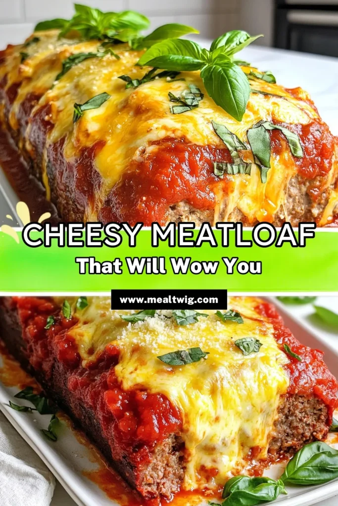 Indulge in this Cheesy Italian Meatloaf that's a game changer for dinner! This Italian stuffed meatloaf recipe combines ground beef and pork meatloaf with a mouthwatering center of melted mozzarella. Topped with homemade marinara sauce, this cheesy meatloaf is perfect for family gatherings. Make your mealtime memorable with this easy recipe. Save it now to try later! #StuffedMeatloaf #CheesyMeatloaf #ItalianCooking #ComfortFood