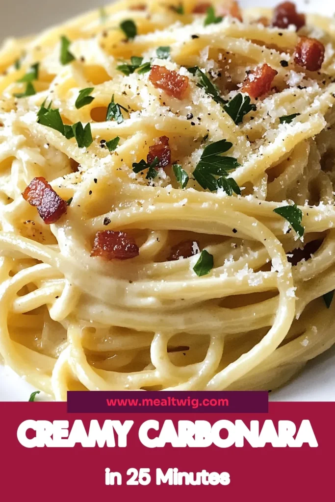 Indulge in this easy Carbonara recipe that’s perfect for any weeknight dinner! Our creamy carbonara pasta features spaghetti carbonara with cream cheese, creating a rich and decadent sauce that will delight your taste buds. With savory pancetta pasta and simple ingredients, making a homemade carbonara sauce has never been easier. Click to discover the recipe and elevate your dinner game! #PastaRecipe #Carbonara #EasyCooking #FoodieJoy