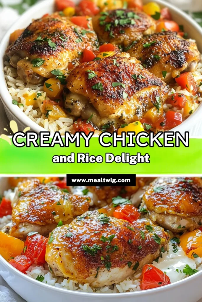 Indulge in this savory smothered chicken and rice recipe that's perfect for any night of the week! Featuring creamy chicken thighs cooked in one pan, this easy one-pan chicken meal is a must-try for comfort food lovers. Enjoy tender chicken and flavorful rice simmered to perfection. It's a delightful dish that will warm your heart and satisfy your cravings. Click to discover this simple recipe today! #ComfortFoodRecipes #ChickenAndRice #EasyOnePanMeals #SavorySmotheredChicken
