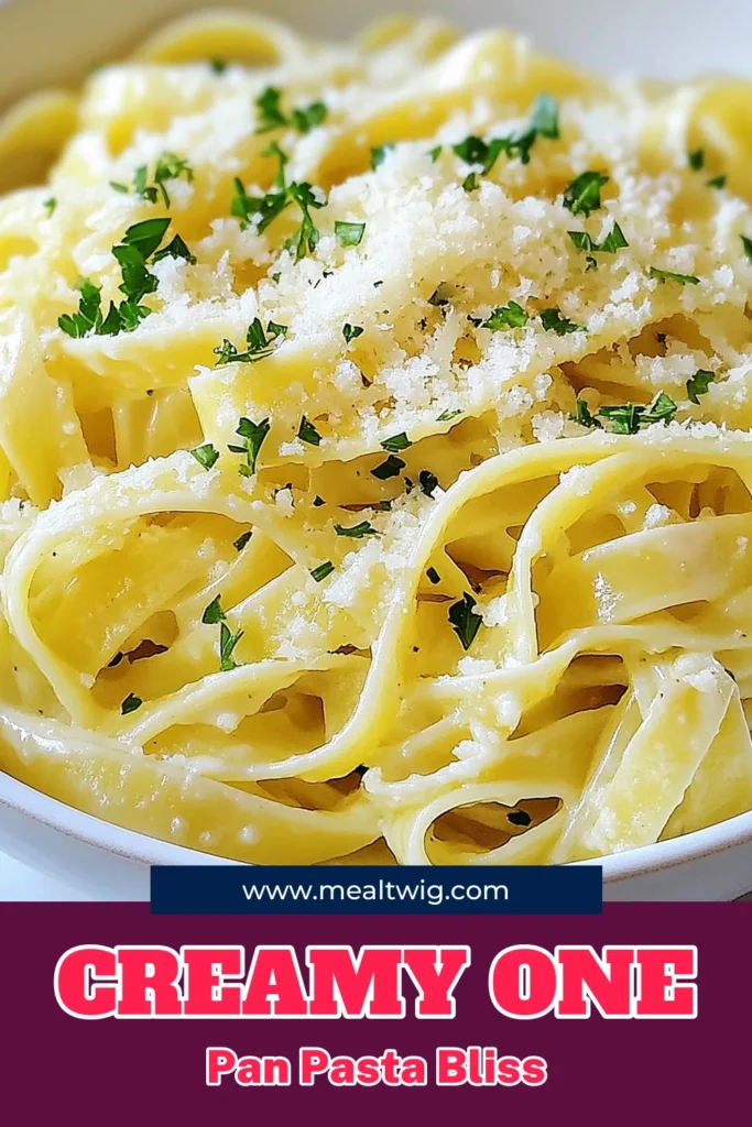 Discover the ultimate One-Pan Pasta Recipe with this Butter Parmesan Pasta that’s perfect for quick dinner ideas! This Easy Garlic Pasta features creamy fettuccine soaked in a delicious blend of butter, Parmesan, and garlic, making it a family favorite. In just 20 minutes, you can serve this mouthwatering dish that will impress everyone. Ready to enjoy a creamy fettuccine recipe like no other? Save this recipe for your next meal! #OnePanPasta #ButterParmesanPasta #EasyGarlicPasta #QuickDinnerIdeas