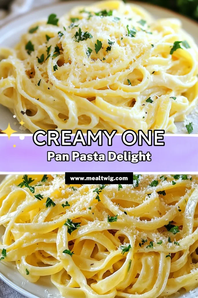 Discover the ultimate One-Pan Pasta Recipe with this delicious Butter Parmesan Pasta! This easy pasta dish combines creamy fettuccine with rich flavors, making it a favorite quick dinner recipe for busy nights. In just 25 minutes, you can enjoy this delectable meal that's perfect for the whole family. Save this simple recipe now and impress your loved ones! #OnePanPasta #ButterParmesanPasta #QuickDinner #EasyPastaDish
