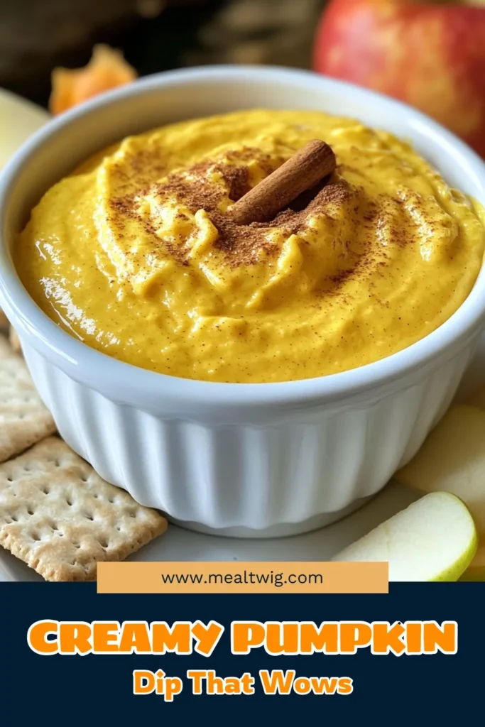 Indulge in this easy fall dip with our creamy pumpkin dip recipe that features just four simple ingredients! This delicious pumpkin puree dessert combines cream cheese, powdered sugar, and warm cinnamon for the ultimate cinnamon pumpkin dip experience. Perfect for gatherings, it’s a hit with graham crackers or apple slices. Try this quick and easy recipe today and bring the flavors of fall to your table! Save it for later! #PumpkinDipRecipe #EasyFallDip #PumpkinPureeDessert #CinnamonPumpkinDip