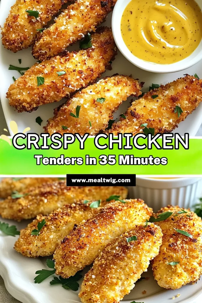 Discover the ultimate crispy baked chicken tenders recipe that’s both delicious and healthy! These oven baked chicken tenders feature whole wheat breadcrumbs and a tasty Parmesan coating, making them a family favorite. Perfect for a quick meal, this healthy chicken tenders recipe is easy to prepare and packed with flavor. Try this Parmesan chicken tenders recipe today and impress everyone at your dinner table! Save this for later! #HealthyEating #ChickenRecipes #BakedTenders #ParmesanChicken