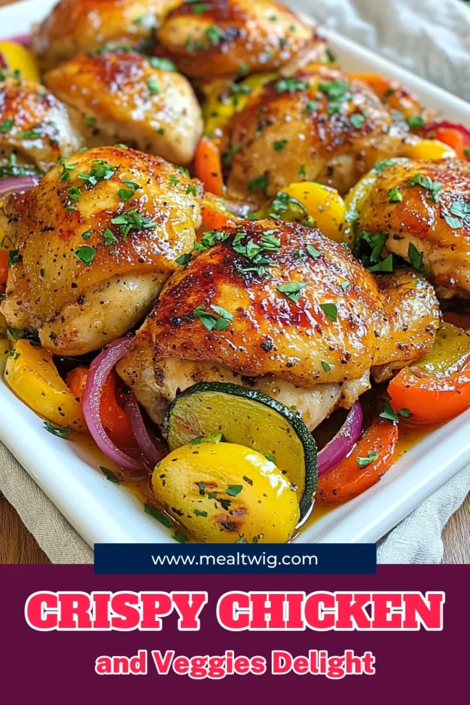 Looking for an easy weeknight dinner? Try this air fryer chicken recipe that’s perfect for families! This healthy air fryer meal combines juicy chicken thighs and colorful veggies, all cooked to perfection in just 30 minutes. With simple steps and flavorful seasonings, this chicken and veggies recipe will quickly become a favorite. Save this dish for a delicious weeknight meal! #AirFryerChickenRecipe #HealthyAirFryerMeals #EasyWeeknightDinner #AirFryerRecipesForFamilies