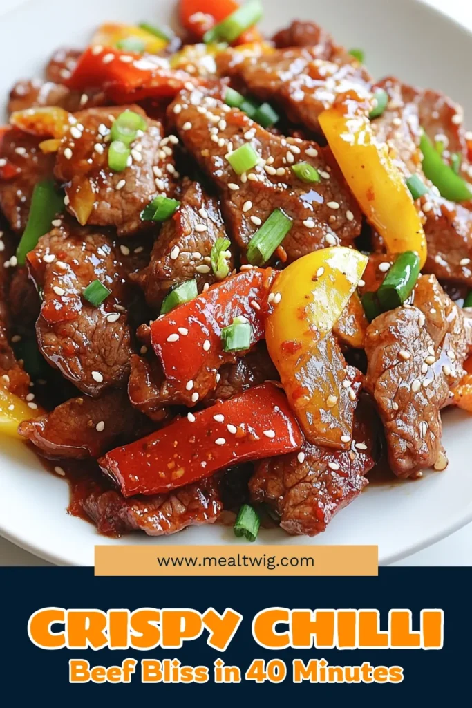 Discover the ultimate Crispy Chilli Beef recipe that will spice up your dinner! This Flank Steak Recipe features tender, stir-fried beef coated in a crispy texture and tossed with vibrant bell peppers. It's the perfect spicy beef dish for any night of the week. Impress your friends and family with this easy Chinese beef stir-fry that’s bursting with flavor. Try it today and elevate your dinner game! #CrispyChilliBeef #StirFriedBeef #SpicyBeefDish #ChineseBeefStirFry