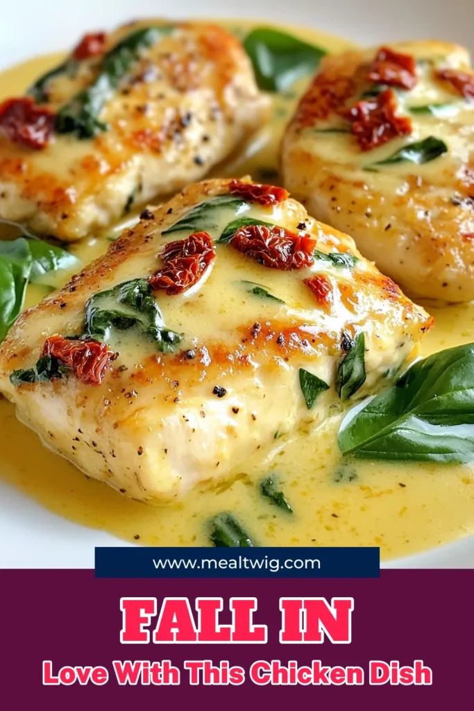 Indulge in this Creamy Marry Me Chicken recipe that will have everyone asking for seconds! Perfect for busy weeknights, this easy chicken recipe uses tender chicken breasts, rich heavy cream, and sun-dried tomatoes to create a creamy chicken dinner that's both delicious and satisfying. Elevate your meals with this irresistible dish. Try it tonight! Save this recipe for a flavorful chicken breast recipe! #CreamyMarryMeChicken #EasyChickenRecipes #CreamyChickenDinner #SunDriedTomatoChicken