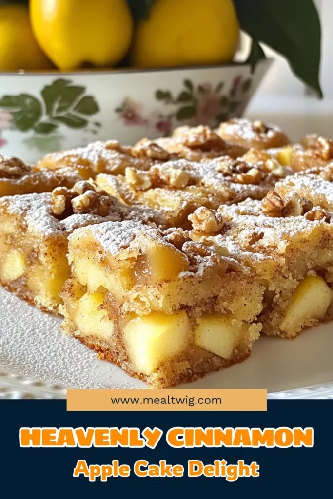Indulge in the deliciousness of this Moist Cinnamon Apple Cake! This easy apple cake recipe is perfect for any occasion and features tender Granny Smith apples, making it the best cinnamon cake with apples you'll ever try. Optional walnuts add a delightful crunch, enhancing the flavor. Perfectly spiced and incredibly moist, this cake is a true crowd-pleaser. Save this recipe for your next dessert! #AppleCake #FallBaking #CinnamonCake #DessertRecipes