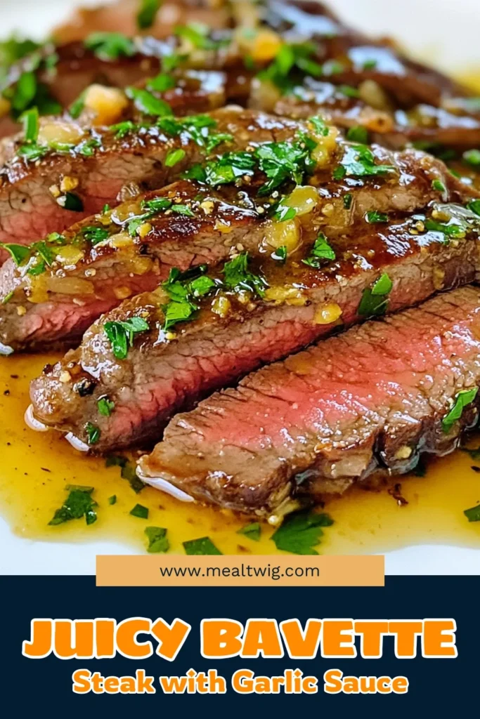 Discover this mouthwatering Bavette Steak recipe paired with a zesty garlic pan sauce that’s perfect for an easy steak dinner. This dish features seared flank steak infused with garlic, enriched by a Dijon mustard sauce that elevates flavor. Ideal for impressing guests or enjoying a cozy meal at home. Don't miss out on this savory experience. Pin this recipe now and make your next dinner unforgettable! #BavetteSteak #GarlicPanSauce #EasySteakDinner #DijonMustardSauce