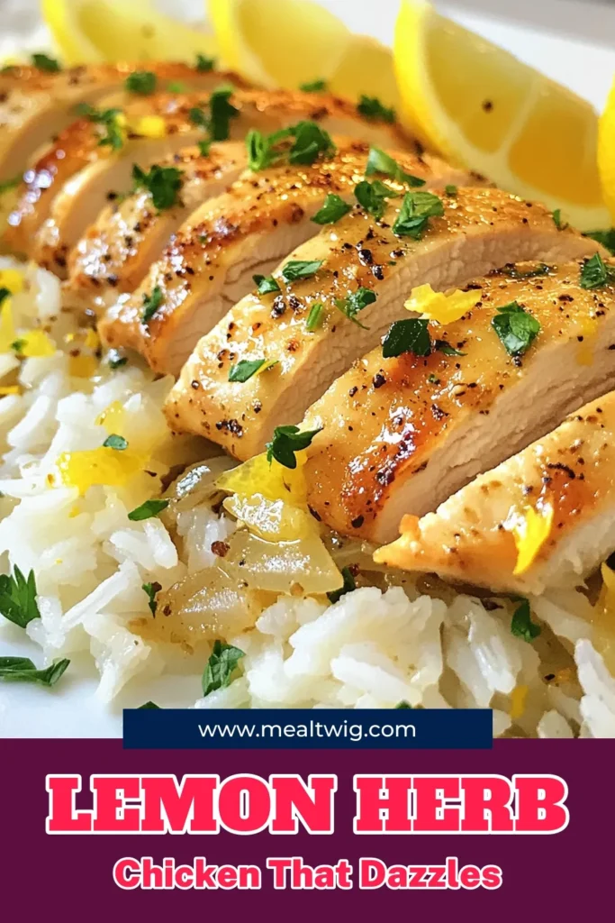 Looking for a delicious and easy chicken dinner? Try this lemon herb chicken recipe featuring zesty marinated chicken served on a bed of basmati rice. This tasty chicken and rice dish is perfect for weeknight meals, bursting with flavors from fresh herbs and lemon. Follow our simple steps for a satisfying and wholesome meal! Save this recipe for a quick and flavorful dinner idea! #lemonherbchicken #easychickendinner #basmatirice #marinatedchickenrecipe