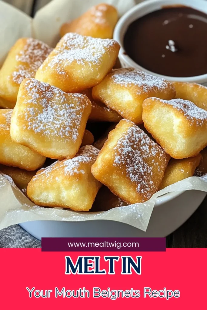 Indulge in heavenly Vanilla French beignets with this easy beignet recipe! These fluffy French beignets are the perfect homemade treat, featuring a light, airy texture that melts in your mouth. This fried doughnut recipe yields deliciously sweet bites, dusted with powdered sugar. Perfect for breakfast or dessert! Get ready to impress your family and friends. Save this recipe now! #VanillaFrenchBeignets #EasyBeignetRecipe #HomemadeBeignets #FriedDoughnutRecipe