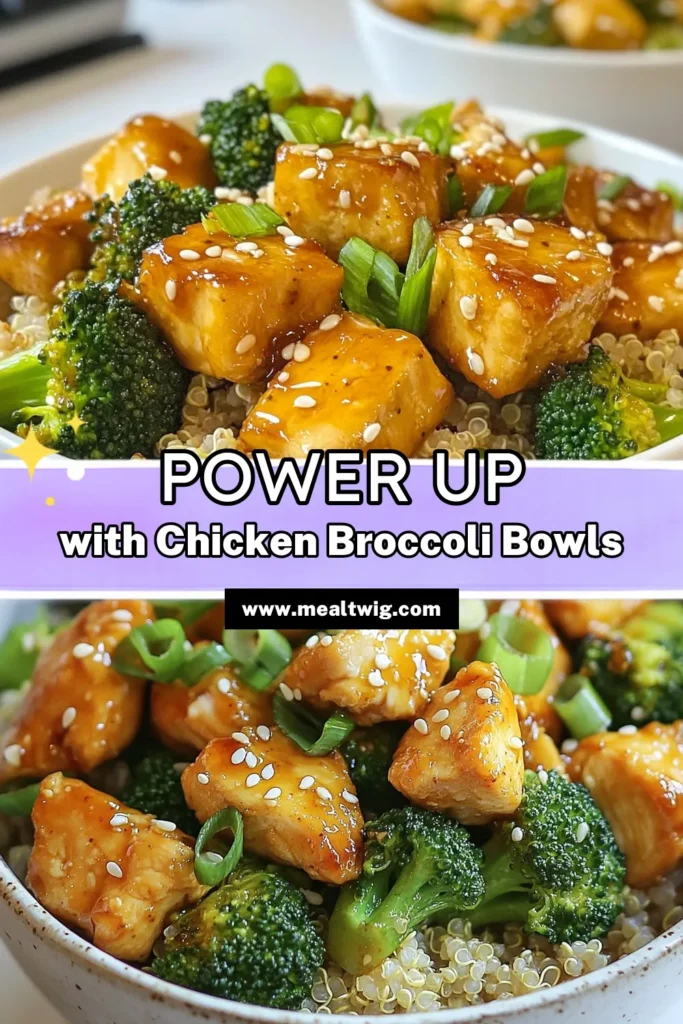 Discover the ultimate Chicken Broccoli Power Bowls, a delicious and healthy quinoa recipe that's perfect for quick chicken meals! This power bowl recipe features tender chicken, vibrant broccoli, and fluffy quinoa, making it an easy dinner idea for your weeknight meals. Prepare in just 30 minutes and enjoy a nutritious feast! Save this recipe for a wholesome dinner that the whole family will love! #HealthyRecipes #QuinoaBowls #QuickDinnerIdeas #MealPrep