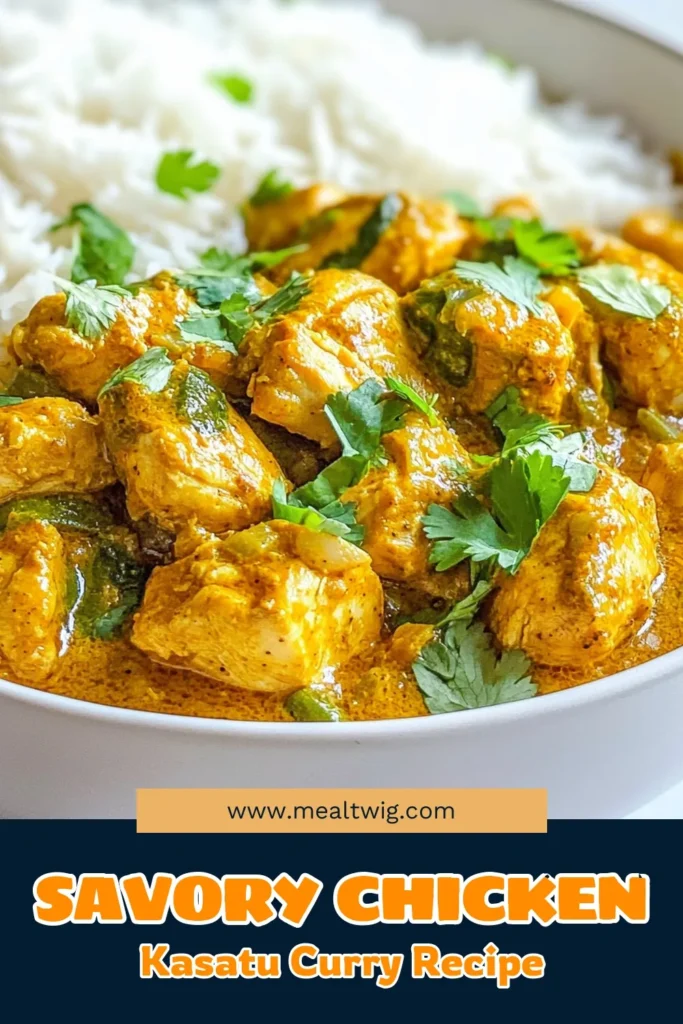 Discover the vibrant flavors of Chicken Kasatu Curry, an easy chicken curry recipe that's perfect for busy weeknights. This authentic Indian curry combines tender chicken with rich coconut milk and tangy tamarind for unforgettable taste. Ready in just 45 minutes, it's a delightful coconut milk curry that will impress your family and friends. Save this recipe for your next meal and enjoy a taste of India at home! #ChickenKasatuCurry #EasyChickenCurry #CoconutMilkCurry #AuthenticIndianCurry