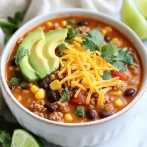 High Protein Creamy Taco Soup Flavorful and Filling