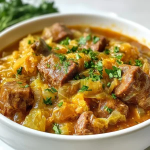 - 1 lb sauerkraut, drained and rinsed - 1 lb fresh green cabbage, chopped - 1 lb beef chuck, diced - 1 lb smoked sausage, sliced - 1 large onion, finely chopped - 3 cloves garlic, minced - 2 carrots, grated - 1 tbsp tomato paste - 2 bay leaves - 1 tsp dried thyme - 1 tsp caraway seeds - 4 cups beef or vegetable broth - 2 tbsp vegetable oil - Salt and pepper to taste - Fresh parsley, for garnish I love using sauerkraut and green cabbage for Bigos. They add a great tang and crunch. The beef chuck gives a rich flavor. Smoked sausage adds depth and a nice smokiness. Onions and garlic bring sweetness and aroma. Carrots add color and mild sweetness. Tomato paste enhances the stew’s taste. Bay leaves, thyme, and caraway seeds bring warm herbs to the dish. Broth adds moisture and flavor. I prefer fresh ingredients for Bigos. Fresh cabbage and carrots taste better. They hold up well during cooking. Canned sauerkraut is fine, but rinse it well. It helps reduce the saltiness. If you use canned broth, check the label for sodium levels. Fresh parsley brightens the dish. It adds a pop of color and freshness when served. {{ingredient_image_1}} 1. Start by gathering your ingredients. You need sauerkraut, fresh cabbage, beef chuck, and smoked sausage. 2. Chop the onion finely and mince the garlic cloves. Grate the carrots and set them aside. 3. Rinse the sauerkraut under cold water and drain it well. This helps reduce the sour taste. 4. Cut the beef chuck into small, even cubes. This helps it cook evenly. 5. Slice the smoked sausage into bite-sized pieces. This allows for great flavor in each bite. 1. Heat the vegetable oil in a large pot over medium heat. Add the chopped onion and sauté until soft. This takes about 5 minutes. 2. Next, add the minced garlic and cook for about one minute. You want it fragrant but not burnt. 3. Add the diced beef chuck to the pot. Cook it until all sides are browned, about 6 to 7 minutes. 4. Stir in the sliced smoked sausage. Cook for another 5 minutes to let its flavors mix in. 5. Mix in the grated carrots and tomato paste. Stir well to combine all the ingredients. 6. Add the chopped green cabbage and rinsed sauerkraut. Mix everything together until well combined. 7. Pour in the beef or vegetable broth. Add bay leaves, thyme, caraway seeds, salt, and pepper. Stir to mix. 8. Bring the stew to a gentle simmer. Cover the pot and reduce the heat to low. 9. Let it cook for about 1.5 to 2 hours. Stir occasionally to prevent sticking. 10. Before serving, taste the Bigos. Adjust the seasoning if needed. - For the stovetop, follow the steps above. Keep an eye on it and stir often. - For a slow cooker, brown the meat and onions first. Then transfer everything to the slow cooker. - Set the slow cooker on low for 6 to 8 hours. This makes the flavors even better! - Always taste the Bigos before serving. Adjust seasoning for the best flavor. To make Polish Bigos stew truly shine, focus on layering flavors. Start with good quality meat. Use beef chuck and smoked sausage for rich taste. Sauté onions until soft. This brings out their natural sweetness. Add garlic next; it adds depth. Don't rush this step. Let the stew simmer slowly. This helps all the flavors meld together beautifully. Use fresh herbs when possible. They elevate the dish. For a touch of brightness, add a splash of vinegar before serving. One common mistake is cooking the stew too fast. This can lead to tough meat. Always simmer on low heat for the best results. Another mistake is not seasoning enough. Taste as you cook. Adjust salt and pepper to your liking. Avoid using too much liquid. You want a hearty consistency, not soup. Lastly, don’t skip the resting time. Letting the stew sit enhances the flavors even more. Serve your Bigos in deep bowls. Garnish with fresh parsley for color. Pair it with crusty bread for dipping. This adds texture and flavor. If you want a side, try pickles. They bring a nice crunch. For a drink, a light beer or cider works well. It balances the stew's richness. Enjoy your meal with family and friends. Bigos is all about sharing! Pro Tips Choose Your Meats Wisely: Using a combination of beef chuck and smoked sausage adds depth of flavor to the stew. Feel free to experiment with other meats, like pork or turkey, for different tastes. Let It Simmer: The longer you let the Bigos stew simmer, the better the flavors meld together. If you have the time, consider making it a day in advance and reheating it for an even richer taste. Adjust the Sourness: Depending on your preference, you can adjust the amount of sauerkraut used. For a milder flavor, use less; for a tangier dish, add more. Taste as you go! Perfect Pairing: Bigos pairs wonderfully with crusty bread or rye bread. Serve with a side of pickles or a light salad to balance the hearty stew. {{image_2}} You can create a tasty vegetarian version of Bigos. Replace the meat with hearty veggies. Use mushrooms for a rich flavor. Add lentils or beans for protein. This keeps the stew filling and healthy. Don't forget to use vegetable broth instead of beef broth. You can also add tofu for extra texture. Bigos is flexible with meats. You can mix different types for new flavors. Try using pork, turkey, or even chicken. Each meat brings its own taste. If you want a smoky flavor, use smoked sausage. I love adding a mix of meats for depth in taste. The more variety, the better! Feel free to experiment with seasonings. Besides thyme and caraway seeds, try adding paprika for warmth. You can also use bay leaves for added depth. Some people enjoy a dash of hot sauce for a kick. Want more veggies? Toss in bell peppers or potatoes. These changes can make your Bigos unique! After enjoying your Bigos stew, let it cool down. Use airtight containers to keep it fresh. Store leftovers in the fridge for up to three days. Make sure to label your containers with the date. This way, you can track how long it has been stored. Want to save some for later? Bigos freezes well! Pour the cooled stew into freezer-safe bags or containers. Remove as much air as you can before sealing. Label your bags with the date. You can freeze Bigos for up to three months. When you’re ready to eat it, just pull it out of the freezer. To reheat Bigos, use a pot on the stove. Add a splash of broth or water to keep it moist. Heat it over medium-low heat, stirring occasionally. You can also use the microwave. Place it in a microwave-safe dish and cover it. Heat in short bursts, stirring in between. Make sure it reaches a safe temperature before serving. Enjoy your hearty meal again! Bigos is a traditional Polish stew. It blends sauerkraut and meat for rich flavor. You can find it made with different meats, like beef and sausage. The mix of cabbage and spices adds depth. This stew warms you up on cold days. It's also known as "hunter's stew" for its hearty nature. Yes, you can make Bigos ahead of time. In fact, it tastes better after a day. The flavors meld and become more intense. Store it in the fridge for up to three days. You can also freeze it for longer storage. Just let it cool before packing it up. To make Bigos spicier, add hot sausage or chili flakes. You can also mix in some diced jalapeños. Adjust the heat to your taste. Start with small amounts and taste as you go. This stew is flexible, so feel free to experiment with spices. Bigos can be gluten-free, depending on the meat and broth you use. Check labels on packaged broth and sausage. Use gluten-free broth and sausage for a safe option. The vegetables and sauerkraut are naturally gluten-free. Always confirm ingredients if you're sensitive to gluten. Bigos pairs well with crusty bread or rye bread. You can also serve it with boiled potatoes or dumplings. A side of pickles or a fresh salad adds crunch. For drinks, try a light beer or a glass of red wine. Enjoy the stew in deep bowls for a cozy meal. In this article, we explored the rich world of Bigos. We covered essential ingredients, preparation steps, and cooking methods. I shared tips for flavor perfection and common mistakes to avoid. You learned about variations, storage tips, and answered FAQs. Bigos is a dish full of flavor and history. With these steps and insights, you can create your own version. Enjoy the cooking journey and flavor your table with Bigos!
