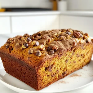 - 1 cup unsalted butter - 1 cup pure pumpkin puree (canned or fresh) - 1 cup granulated sugar - 1 cup packed brown sugar - 4 large eggs - 1 teaspoon vanilla extract - 2 cups all-purpose flour - 1 teaspoon baking soda - 1 teaspoon baking powder - 1 teaspoon ground cinnamon - 1/2 teaspoon ground nutmeg - 1/2 teaspoon ground ginger - 1/2 teaspoon salt - 1/2 cup chopped pecans or walnuts (optional) - 1/2 cup chocolate chips (optional) You can swap the unsalted butter for coconut oil. This will change the taste. For a sweeter bread, use more brown sugar. If you have allergies, try gluten-free flour. You can add dried fruit, like raisins or cranberries, instead of nuts. Each option brings a unique twist to the bread. To start, we need to make brown butter. This adds rich flavor to our bread. 1. Melt the Butter: Place 1 cup of unsalted butter in a medium saucepan. Use medium heat to melt it. 2. Watch It Carefully: Stir the butter gently. Keep an eye on it as it cooks. In about 5-7 minutes, it will turn golden brown. It should smell nutty and delicious. 3. Cool It Down: Once browned, remove it from heat. Let it cool slightly before using. This step is key, as hot butter can cook the eggs later. Now, we mix our wet and dry ingredients. This is where we build flavor and texture. 1. Combine Sugars and Butter: In a large bowl, whisk together the brown butter, granulated sugar, and brown sugar. Mix until it's creamy. 2. Add Pumpkin and Eggs: Next, add 1 cup of pumpkin puree, 4 large eggs, and 1 teaspoon of vanilla extract. Stir until smooth. 3. Mix Dry Ingredients: In another bowl, whisk together 2 cups of all-purpose flour, 1 teaspoon of baking soda, 1 teaspoon of baking powder, 1 teaspoon of ground cinnamon, 1/2 teaspoon of ground nutmeg, 1/2 teaspoon of ground ginger, and 1/2 teaspoon of salt. 4. Combine Wet and Dry: Gradually add the dry mix to the wet mix. Stir just until combined. Avoid over-mixing to keep the bread light. 5. Add Nuts and Chips: If you want, fold in 1/2 cup of chopped pecans or walnuts and 1/2 cup of chocolate chips. These add great crunch and sweetness. Baking is the final step. Getting this right ensures our bread is perfect. 1. Set the Right Temperature: Preheat your oven to 350°F (175°C). This is important for proper baking. 2. Bake Time: Pour the batter into a prepared loaf pan. Bake for 60-70 minutes. 3. Check for Doneness: To test if it’s done, insert a toothpick into the center. If it comes out clean, the bread is ready. If the top browns too fast, cover it with aluminum foil. Following these steps will give you a rich and flavorful brown butter pumpkin bread that everyone will love! To make your brown butter pumpkin bread even tastier, try adding spices. Consider using: - 1/4 teaspoon ground cloves for warmth - 1/4 teaspoon allspice for depth - A splash of maple syrup for extra sweetness These additions will elevate the flavor profile. For a richer bread, fold in half a cup of chocolate chips or chopped nuts. The chocolate adds sweetness, while the nuts provide crunch. Many bakers struggle with mixing. Over-mixing can make the bread tough. Mix just until you see no dry flour. Also, watch the baking time. If it’s under-baked, the center may sink. Ensure you test for doneness with a toothpick. If it comes out clean, your bread is ready! Brown butter pumpkin bread shines best warm. Serve it with: - A pat of butter - A drizzle of honey - A sprinkle of cinnamon It pairs well with hot tea or coffee. This makes it perfect for breakfast or an afternoon snack. Consider serving it at gatherings, too. It delights guests and adds warmth to any table. {{image_2}} You can easily swap ingredients to fit your needs. For gluten-free options, use a gluten-free flour blend. This will keep the bread moist and rich. You can also try oat flour or almond flour for a different taste. If you want to use alternative sweeteners, consider substituting with honey or maple syrup. You can reduce the sugar by half. Just remember to adjust the liquid in the recipe to keep the right texture. Adding spices can change the flavor a lot. Try using cloves or allspice for a warm kick. These spices pair well with the pumpkin and brown butter. You can even mix in a bit of cardamom for a unique twist. For more mix-ins, consider adding dried fruits like cranberries or raisins. Chopped apples also work well for a fruity touch. Want more crunch? Toss in some pumpkin seeds or sunflower seeds to enhance the texture. You can customize the size and shape of your bread. Make mini loaves or muffins for a fun twist. Use a mini loaf pan or a muffin tin to adjust baking times. Mini loaves will bake for about 40-50 minutes, while muffins will need about 20-25 minutes. If you want to bake in different pan sizes, just adjust the cooking time. A larger pan may need a bit more time, while a smaller pan may need less. Always check for doneness with a toothpick in the center. To keep your brown butter pumpkin bread fresh, store it at room temperature. Wrap it tightly in plastic wrap or foil. This way, it stays moist and tasty for up to four days. If you live in a hot, humid area, put it in the fridge. This can help it last up to a week. Just remember that cold air may dry it out a bit. If you want to save your bread for later, freezing is a great option. Slice the bread first, so you can take out just what you need. Wrap each slice in plastic wrap, then put them in a freezer bag. It can stay fresh in the freezer for three months. When you're ready to eat it, just thaw it in the fridge overnight. When it's time to enjoy your bread again, the oven is the best way to reheat it. Preheat your oven to 350°F (175°C). Place the bread on a baking sheet and cover it with foil. Heat it for about 10 to 15 minutes. This keeps it warm and soft. If you’re in a hurry, you can use the microwave. Just place a slice on a microwave-safe plate. Heat it for about 15 to 20 seconds. Make sure to place a damp paper towel over the bread. This helps keep the moisture in, so it doesn’t dry out. Enjoy your warm, flavorful bread! You can check your pumpkin bread in a few ways. First, look for a golden-brown crust. This usually means it’s close to being done. Next, insert a toothpick into the center. If it comes out clean or with a few crumbs, your bread is ready. Another sign is a slight spring when you press the top gently. If it feels firm and springs back, it’s baked perfectly. Yes, you can use fresh pumpkin. Fresh pumpkin gives a great flavor, but it needs more work. You must peel, seed, and cook it first. After cooking, mash or puree it until smooth. Canned pumpkin is easy and saves time. Both options work, but canned pumpkin is more consistent in texture and flavor. Brown butter pumpkin bread lasts about 3 to 5 days at room temperature. Store it in an airtight container to keep it fresh. If you want it to last longer, refrigerate it for up to a week. You can also freeze it for up to three months. Just wrap it well to prevent freezer burn. When you’re ready to eat it, thaw it at room temperature. This blog post covered all you need for making brown butter pumpkin bread. We discussed ingredients, preparation steps, and the best baking tips. I shared ways to enhance flavor and avoid common mistakes. You learned various options for serving and easy swaps for your needs. Remember, perfecting your pumpkin bread takes practice, but you can do it with these tips. Enjoy the process, experiment with flavors, and share your results with others. Happy baking!