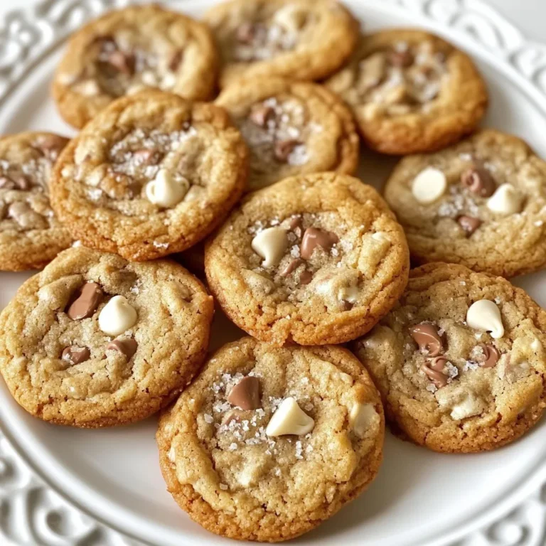 - 1 cup unsalted butter, softened - 1 cup brown sugar, packed - 1/2 cup granulated sugar - 2 large eggs - 1 teaspoon vanilla extract - 3 cups all-purpose flour - 1 teaspoon baking soda - 1/2 teaspoon salt - 1 cup white chocolate chips - 1 cup semi-sweet chocolate chips - 1 cup chopped macadamia nuts (optional) - Sea salt for sprinkling You need many simple ingredients to make Marry Me Cookies. First, gather your wet items. You will want unsalted butter, brown sugar, granulated sugar, eggs, and vanilla. These ingredients make your cookies soft and sweet. Next, focus on the dry ingredients. You need all-purpose flour, baking soda, and salt. These help give the cookies structure and lift. Finally, add the fun mix-ins. White chocolate chips and semi-sweet chocolate chips add flavor and richness. If you like, toss in chopped macadamia nuts for a nutty crunch. Do not forget the sea salt! A sprinkle on top makes the cookies taste even better. Each ingredient plays a key role in making these cookies irresistible. {{ingredient_image_1}} 1. Preheat your oven and prep baking sheets. Start by setting your oven to 350°F (175°C). Line two baking sheets with parchment paper. This helps the cookies not stick. 2. Creaming the butter and sugars. In a large bowl, take 1 cup of softened unsalted butter. Add 1 cup of packed brown sugar and 1/2 cup of granulated sugar. Mix them together until fluffy. This step makes your cookies soft and tasty. 3. Mixing in eggs and vanilla. Add 2 large eggs to the butter-sugar mix, one at a time. Then, pour in 1 teaspoon of vanilla extract. This gives your cookies a sweet flavor. 1. Sifting flour, baking soda, and salt. In another bowl, sift 3 cups of all-purpose flour, 1 teaspoon of baking soda, and 1/2 teaspoon of salt. Sifting helps mix the dry ingredients well and makes the cookies light. 2. Adding dry ingredients to wet ingredients. Gradually mix the dry ingredients into the wet mix. Stir until just combined. Don’t overmix, or your cookies may be tough. 1. Folding in chocolate chips and nuts. Gently fold in 1 cup of white chocolate chips, 1 cup of semi-sweet chocolate chips, and 1 cup of chopped macadamia nuts (if you like). This adds lots of flavor and texture. 2. Portioning dough and sprinkling sea salt. Use a tablespoon to drop balls of dough onto the prepared sheets. Space them about 2 inches apart. Sprinkle a tiny pinch of sea salt on each dough ball. This makes the cookies even more delicious. 3. Baking time and cooling process. Bake the cookies for 10-12 minutes. Look for lightly golden edges. The centers will look soft but will firm up as they cool. Let them cool on the sheets for 5 minutes, then move them to wire racks to cool completely. Enjoy your cookies! Using room temperature ingredients is key. When butter and eggs are at room temp, they blend better. This helps the cookies rise and stay soft. Take your butter out of the fridge an hour before you start. To achieve the perfect texture, cream the butter and sugars well. Mix until it's light and fluffy. This adds air to the dough. You want a chewy cookie, so don’t overmix after adding dry ingredients. Get creative when serving these cookies. Place them on a nice platter and add a few extra chocolate chips on top. A light dusting of powdered sugar also adds a pretty touch. For an elevated experience, you can drizzle melted chocolate over the cookies. Use a mix of white and dark chocolate for a stunning look. You can also add sea salt on top for an extra flavor boost. Pro Tips Butter Temperature: Ensure your butter is at room temperature for optimal creaming; this will create a light and fluffy texture. Chilling the Dough: If time allows, chill the cookie dough for 30 minutes before baking. This helps the cookies maintain their shape and enhances flavor. Mix-Ins Variations: Feel free to experiment with different mix-ins such as dried fruits or nuts to create unique flavor profiles. Storage Tips: Store cookies in an airtight container at room temperature to keep them fresh for up to a week. {{image_2}} You can change up the taste of your Marry Me Cookies easily. Try different types of chocolate. For a twist, use dark chocolate chips or milk chocolate chips instead of semi-sweet. You can also swap out the white chocolate for butterscotch chips for a fun new flavor. If you want to add some crunch, consider using different nuts. Pecans or walnuts work great. If you want to keep it simple, skip the nuts altogether. For those with dietary needs, you can make gluten-free Marry Me Cookies. Use a gluten-free flour blend instead of all-purpose flour. This makes them just as tasty! You can also make vegan Marry Me Cookies. Replace butter with coconut oil and use flax eggs instead of regular eggs. These changes keep the cookies soft and delicious. Make your Marry Me Cookies special for holidays! For Christmas, add festive sprinkles or peppermint chips. You can also use red and green sugars for a fun touch. For Valentine’s Day, shape the cookies into hearts. Add a touch of pink or red food coloring to the dough, and sprinkle with love-themed decorations. You can also create themed cookies for birthdays or anniversaries. Use cookie cutters to create fun shapes. Decorate with icing or chocolate to match the occasion. These tweaks make the cookies even more special for your loved ones. To keep your Marry Me Cookies fresh, store them in an airtight container. Place parchment paper between layers to avoid sticking. They can last up to one week at room temperature. For long-term storage, freezing is a great option. First, let the cookies cool completely. Then, wrap each cookie in plastic wrap. Place them in a freezer-safe bag or container. These cookies can stay fresh for up to three months in the freezer. When you're ready to enjoy your cookies again, reheating is simple. Preheat your oven to 350°F (175°C). Place the cookies on a baking sheet. Heat them for about 5-7 minutes. This warms them up without drying them out. If you're in a hurry, you can use a microwave. Heat each cookie for about 10-15 seconds. Check to avoid overheating, as this can make them tough. Enjoy the warm, gooey goodness just like when they were fresh! What makes these cookies special for proposals? Marry Me Cookies have a rich taste and a lovely look. They mix sweet chocolate and crunchy nuts. The name comes from their amazing flavor. People say they are so good, they could win hearts. Sharing these cookies can show love and care. They can make a simple moment feel special. Can I make these cookies ahead of time? Yes, you can make these cookies ahead. You can bake them and store them for later. Just keep them in an airtight container. They stay fresh for a few days. You can also freeze the dough. Shape the dough into balls and freeze them. Bake them fresh when you want to enjoy them. What to do if cookies spread too much? If your cookies spread too much, check the butter. It should be soft but not melted. Chilling the dough for 30 minutes can help. This makes the cookies hold their shape better. If they still spread, try adding a bit more flour next time. How to fix overcooked cookies? If your cookies are overcooked, there is still hope. First, let them cool. They might feel hard now, but they can soften. You can also try wrapping them in a damp paper towel. Microwave them for a few seconds. This can bring some softness back. Next time, check them a minute earlier. To sum up, this guide provided a clear recipe for making delicious Marry Me Cookies. We covered the key ingredients, preparation steps, and baking instructions. I shared tips to enhance texture and creative serving ideas. You can also try variations for special occasions and learn about proper storage. With these insights, you can bake cookies that delight anyone and make lasting memories. Enjoy your baking journey and watch those smiles appear!