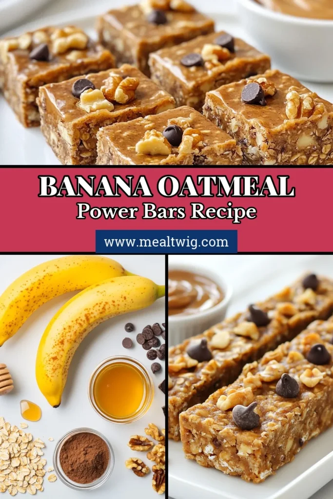 Looking for a quick and nutritious snack? Try these delicious Banana Oatmeal Energy Bars! Packed with wholesome ingredients, these healthy snack bars are perfect for on-the-go munching. Made without baking, these no-bake energy bars are also gluten-free, making them a great choice for anyone looking for homemade granola bars. Whip up a batch today for a tasty treat! #BananaOatmealEnergyBars #HealthySnacks #NoBakeEnergyBars #GlutenFreeEnergyBars