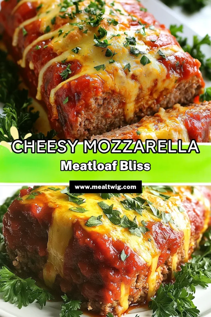 Indulge in this cheesy meatloaf recipe featuring a mouthwatering mozzarella stuffed meatloaf that combines ground beef and turkey for a hearty meal. This easy meatloaf with cheese is smothered in marinara sauce for a delicious twist. Perfect for family dinners, it’s simple to make and irresistible! Try this comforting dish today and watch everyone reach for seconds! Save this recipe for a cheesy delight you won’t forget! #CheesyMeatloaf #StuffedMeatloaf #MeatloafWithCheese #RecipesToTry