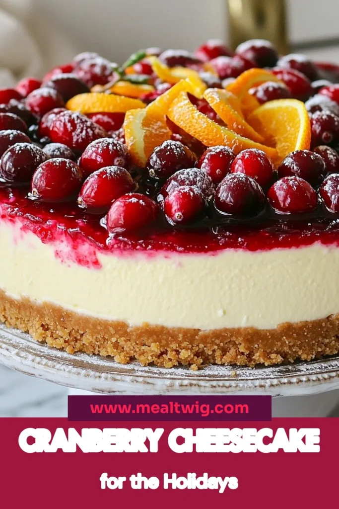 Indulge in the festive flavors of this creamy cranberry cheesecake, the ultimate holiday cheesecake recipe that will wow your guests! This cranberry dessert recipe features a deliciously creamy filling, topped with tangy cranberry sauce for a breathtaking Christmas cheesecake. Perfect for your holiday gatherings, this festive cheesecake recipe is a must-try. Save this recipe to create unforgettable holiday memories! #CreamyCranberryCheesecake #HolidayDesserts #ChristmasCheesecake #FestiveRecipes